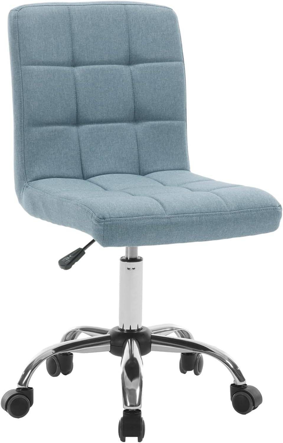 EUGAD Bürostuhl (1 St), Rollen, 360° drehbar, höhenverstellbar, Leinen Metall