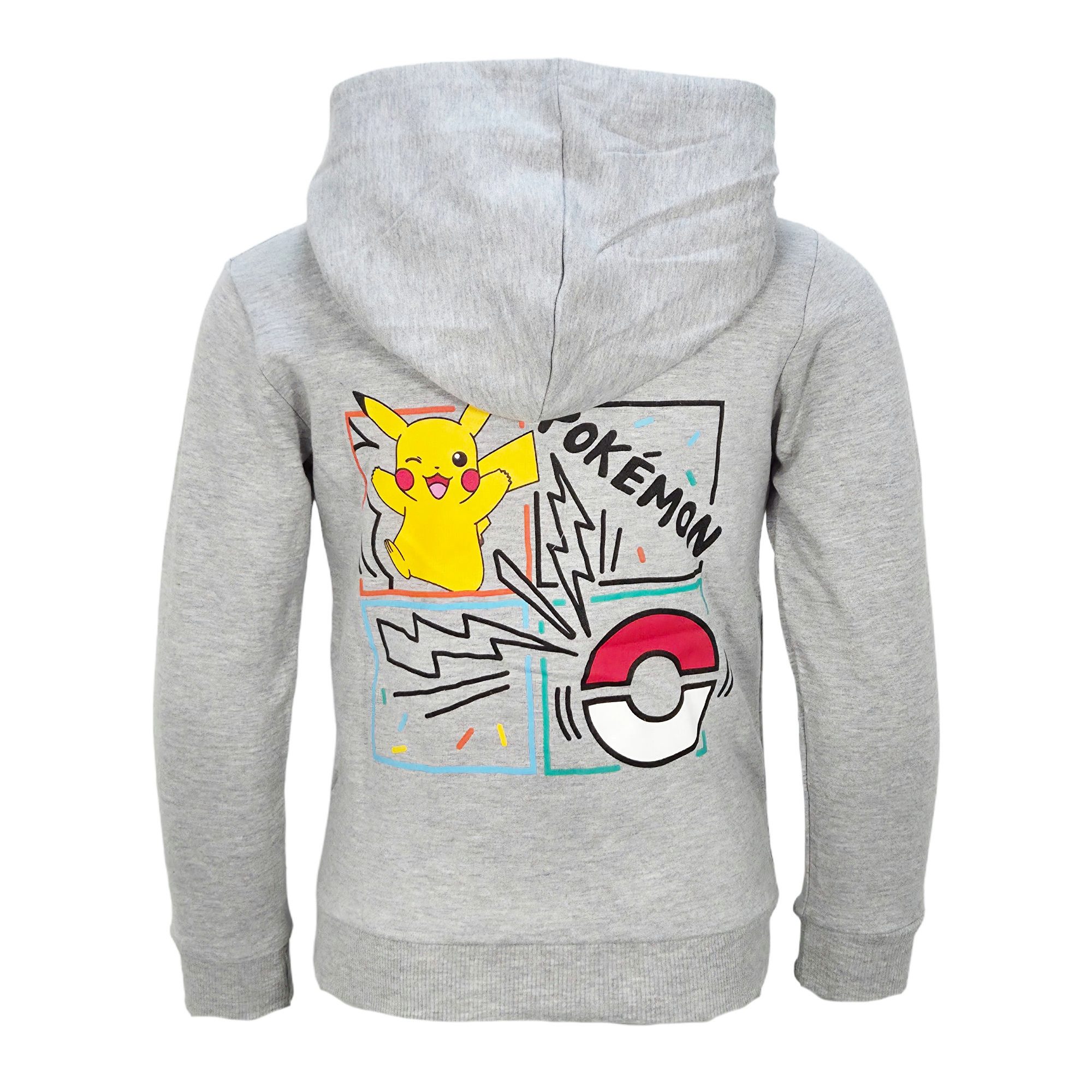 POKÉMON Kapuzenpullover Pokemon Pikachu Kinder Jungen Hoodie Pulli Kapuzenpullover Gr. 104 bis 152