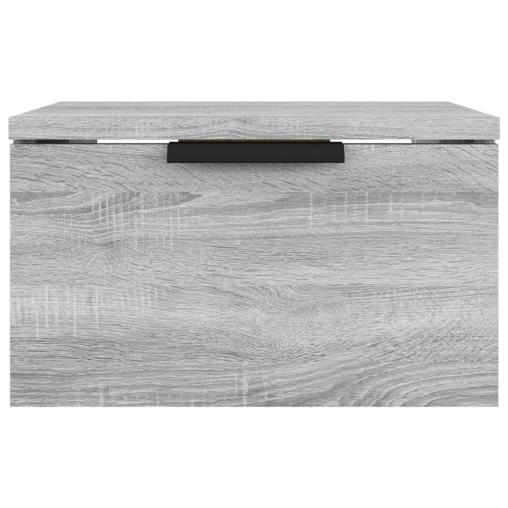 Wand-Nachttisch vidaXL Grau cm Fächerschrank Sonoma 34x30x20 (1-St)