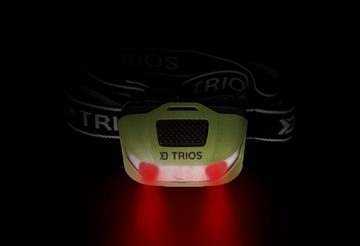 Delphin.sk LED Stirnlampe TRIOS LED Stirnlampe Kopflampe 1 weiße 2 rote LEDs Headlamp Headlight, Sie hat eine Neigung, so dass Sie das Licht beim Lesen nutzen können