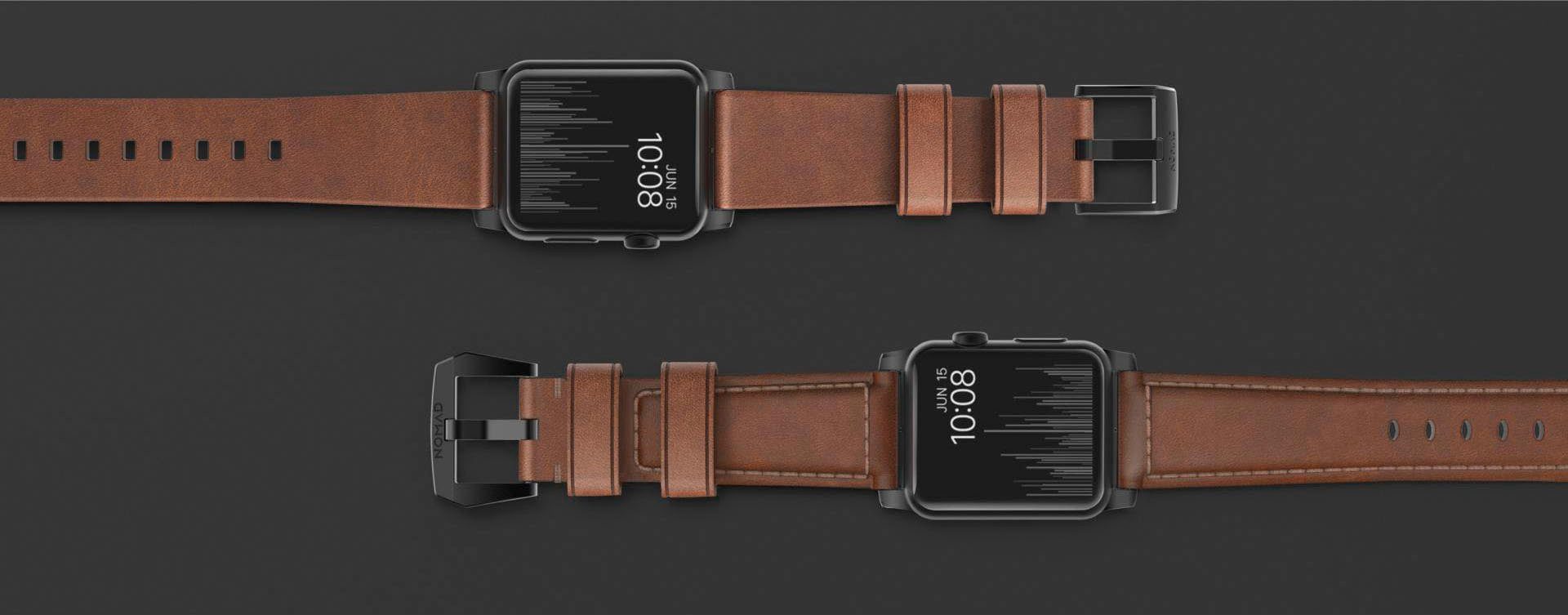 Strap Brown 42/44/45/49mm Smartwatch-Armband Trad. Connect. Nomad Lthr.