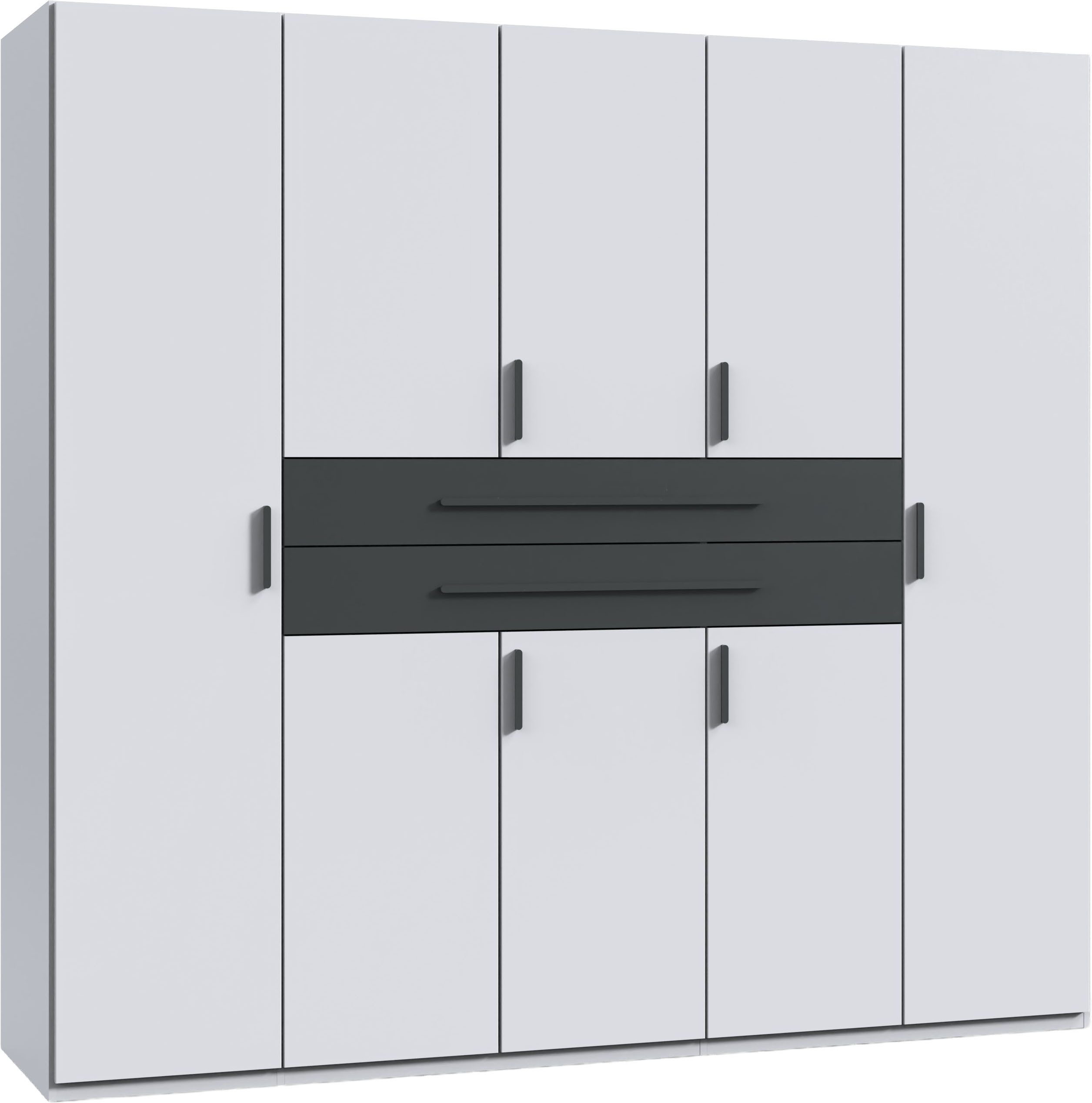 Wimex Drehtürenschrank Digit, erhältlich in den Breiten 180cm, 225cm oder 270cm (Schlafzimmer Schrank Bestseller in moderner Optik) Kleiderschrank inkl. zwei Schubkästen in zentraler Höhe