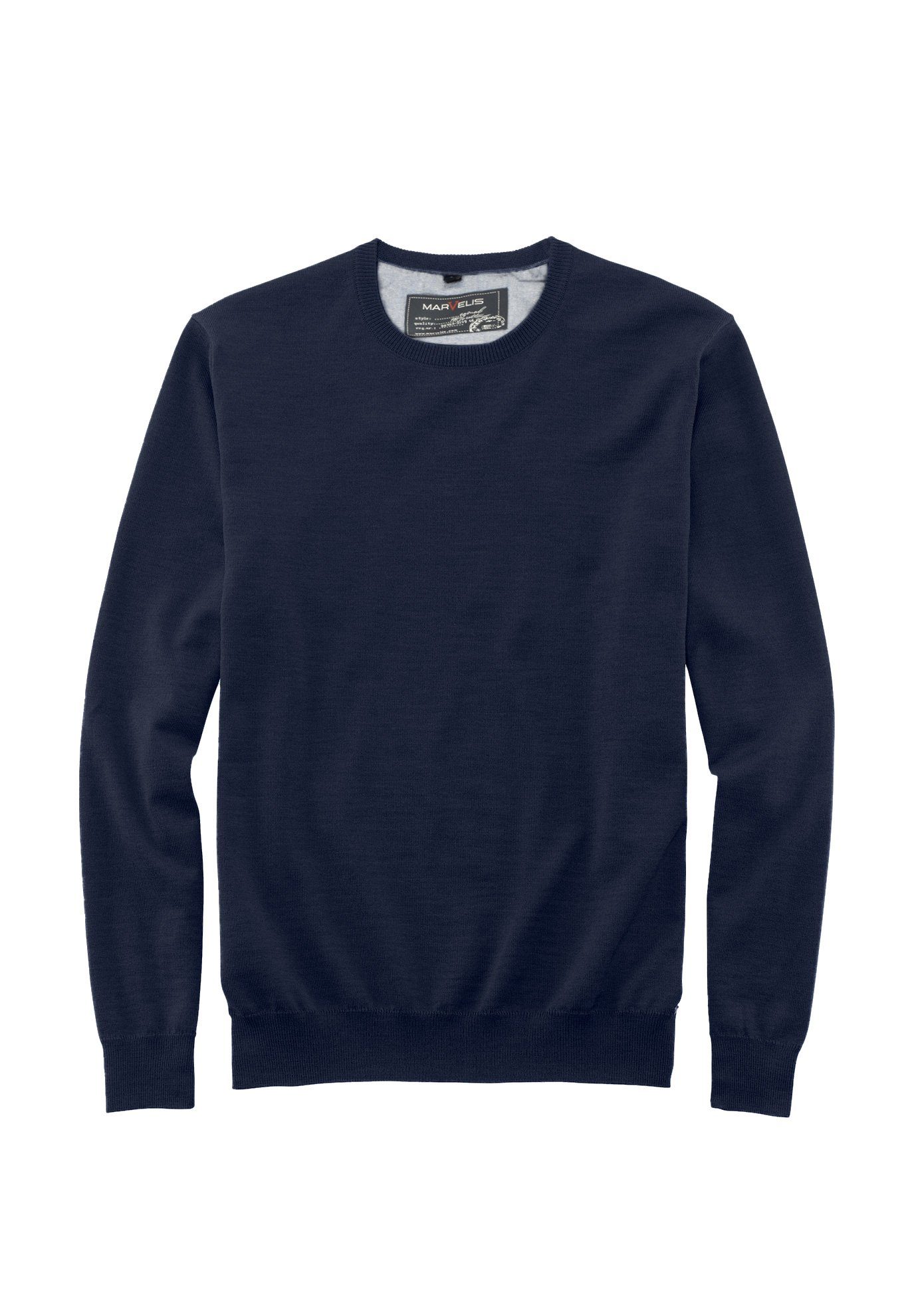 Rundhalspullover Pullover - Casual Fit - Rundhals - Einfarbig - Marine