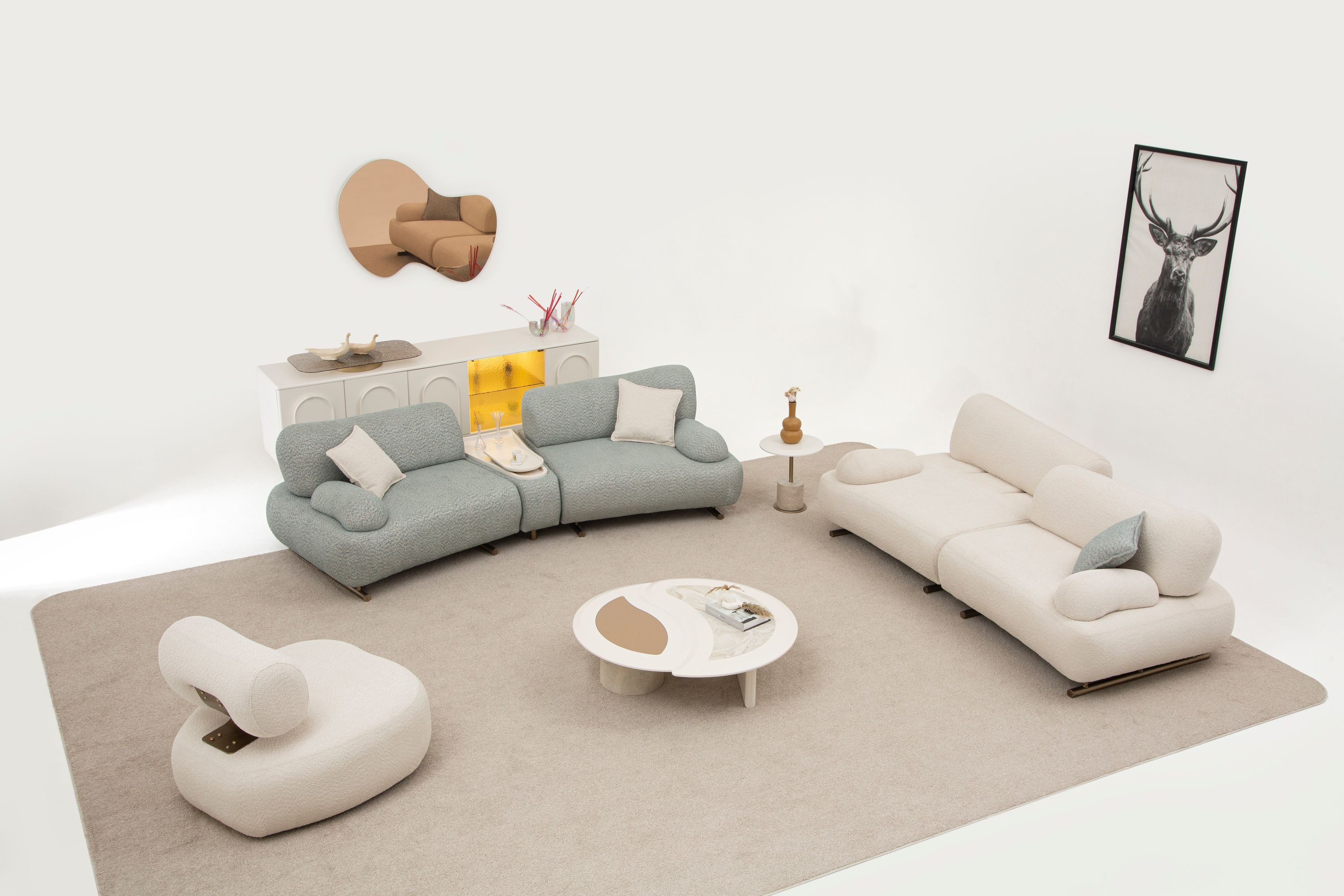 Nobelaa Sofa Sitzgruppe/Sofa Set - Wohnzimmergarnitur "Foxglove" 3+2+1