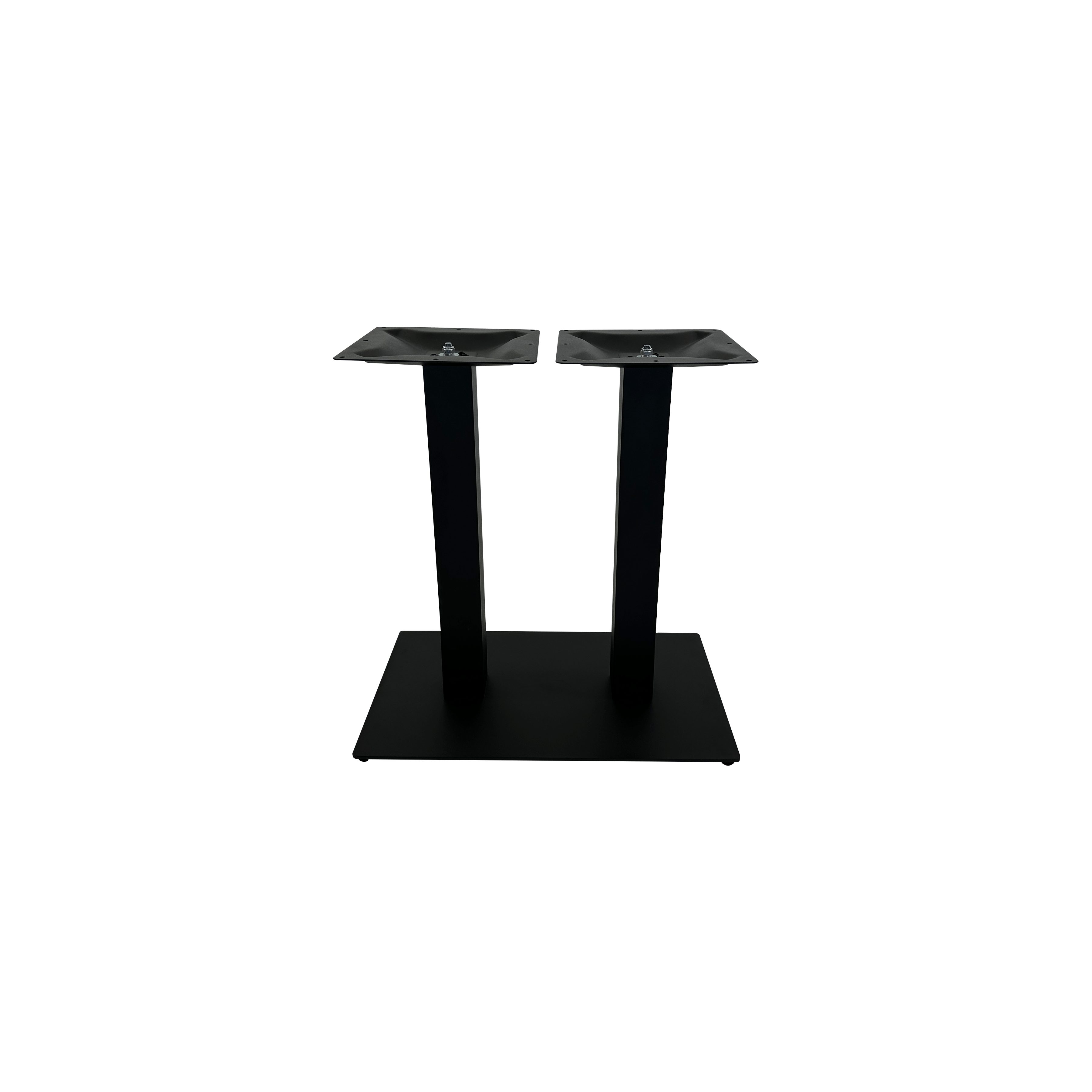 Doppelsäule (in verschiedenen als Eichentisch Tischgestell natürlicher (mit Living aus Metall), Größen) Baumkantentisch Masera geölt Eiche Baumkante,