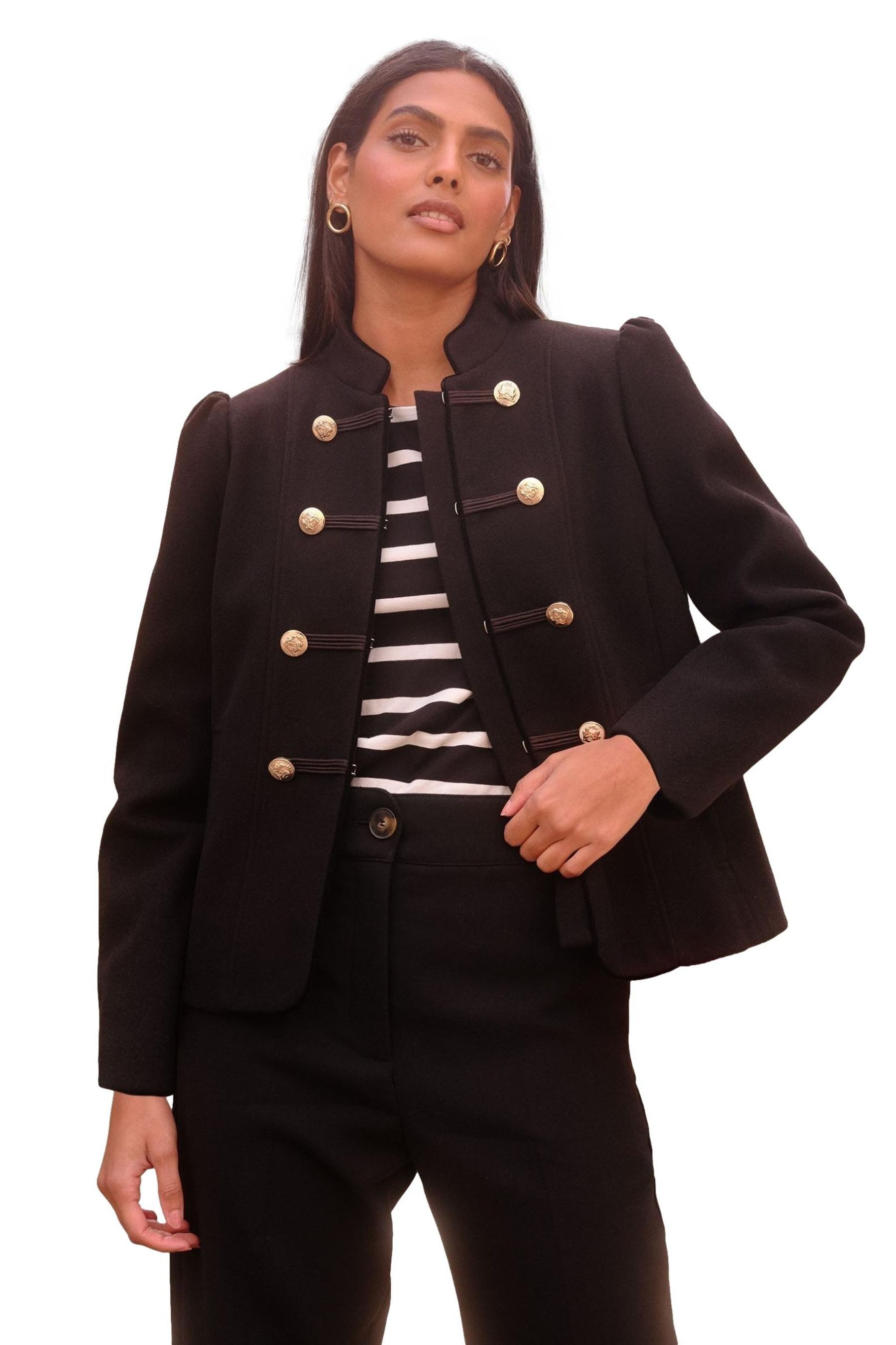 Kurzjacke Love & Roses Spielmannszug-Jacke aus Wolle