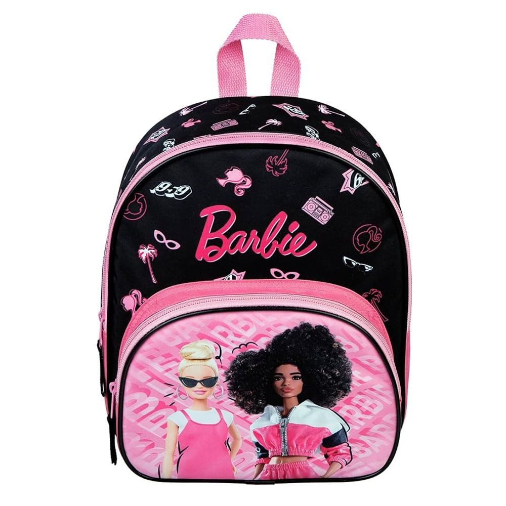 Barbie Kinderrucksack Kinder Rucksack Rosa mit Vortasche Barbie 31 x 26 x 10 cm