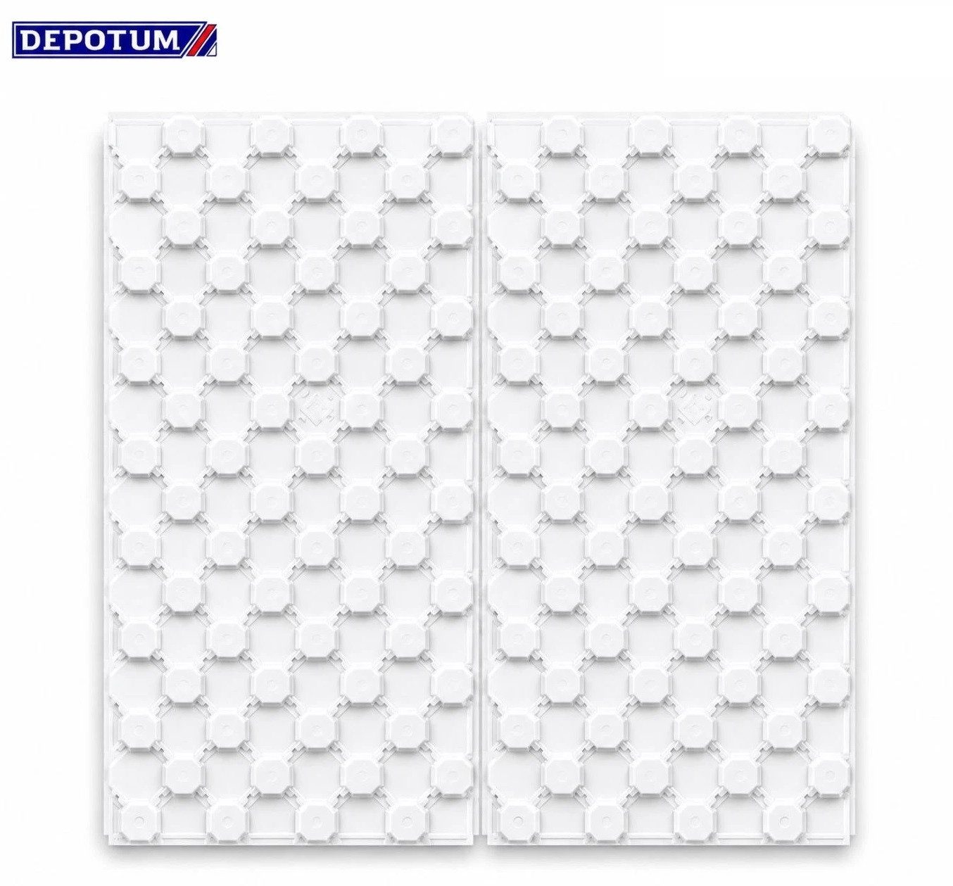 Xlmoebel Dämmplatte Weiße Noppenplatte EPS300 für Estrich Fußbodenheizung 9,36 m², (13-St., 13 Platten = 9,36 m)
