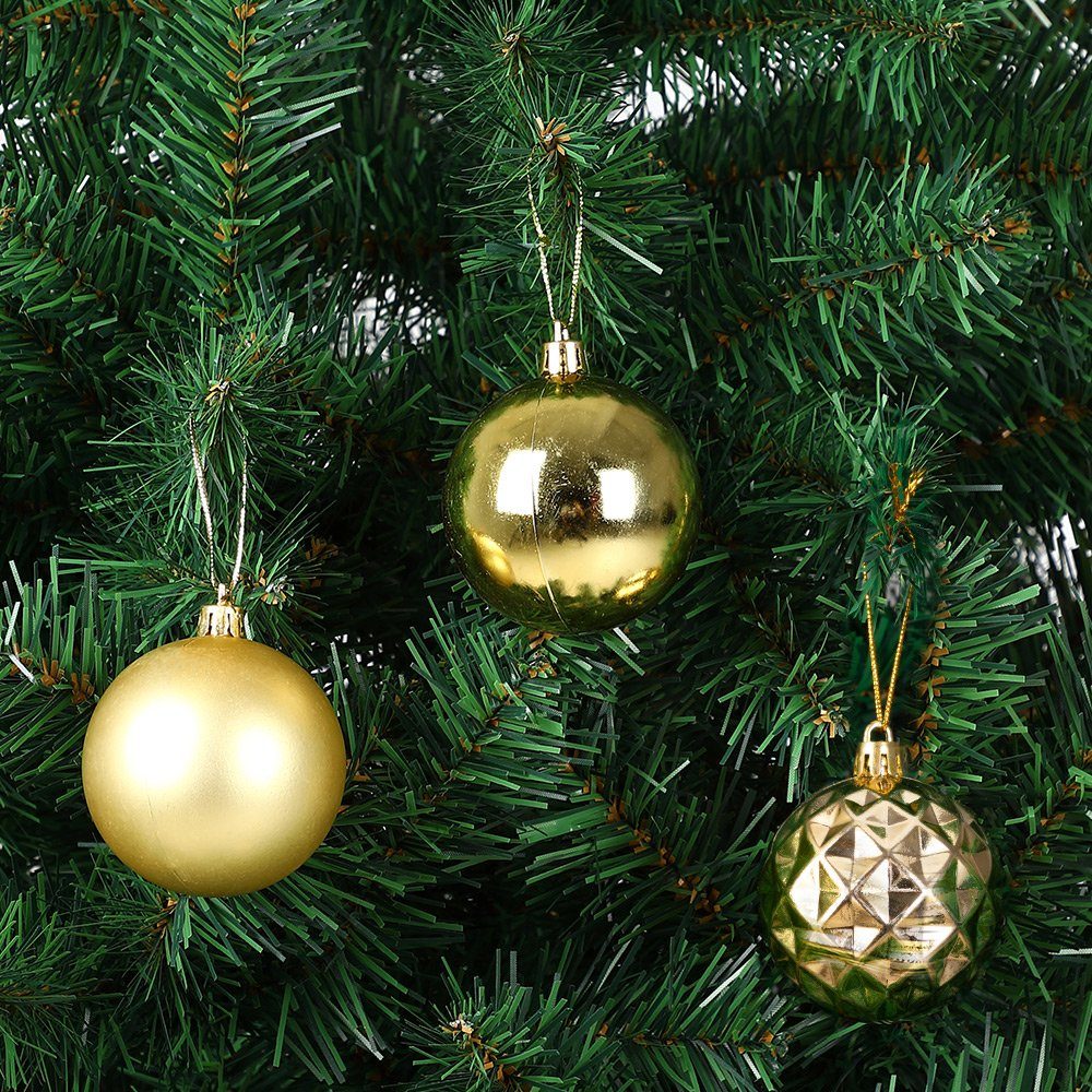 Set Weihnachtskugeln matt 66er Weihnachtsbaumkugel Gold Weihnachtsbaumkugeln St), Deuba (66 Weihnachtsdeko