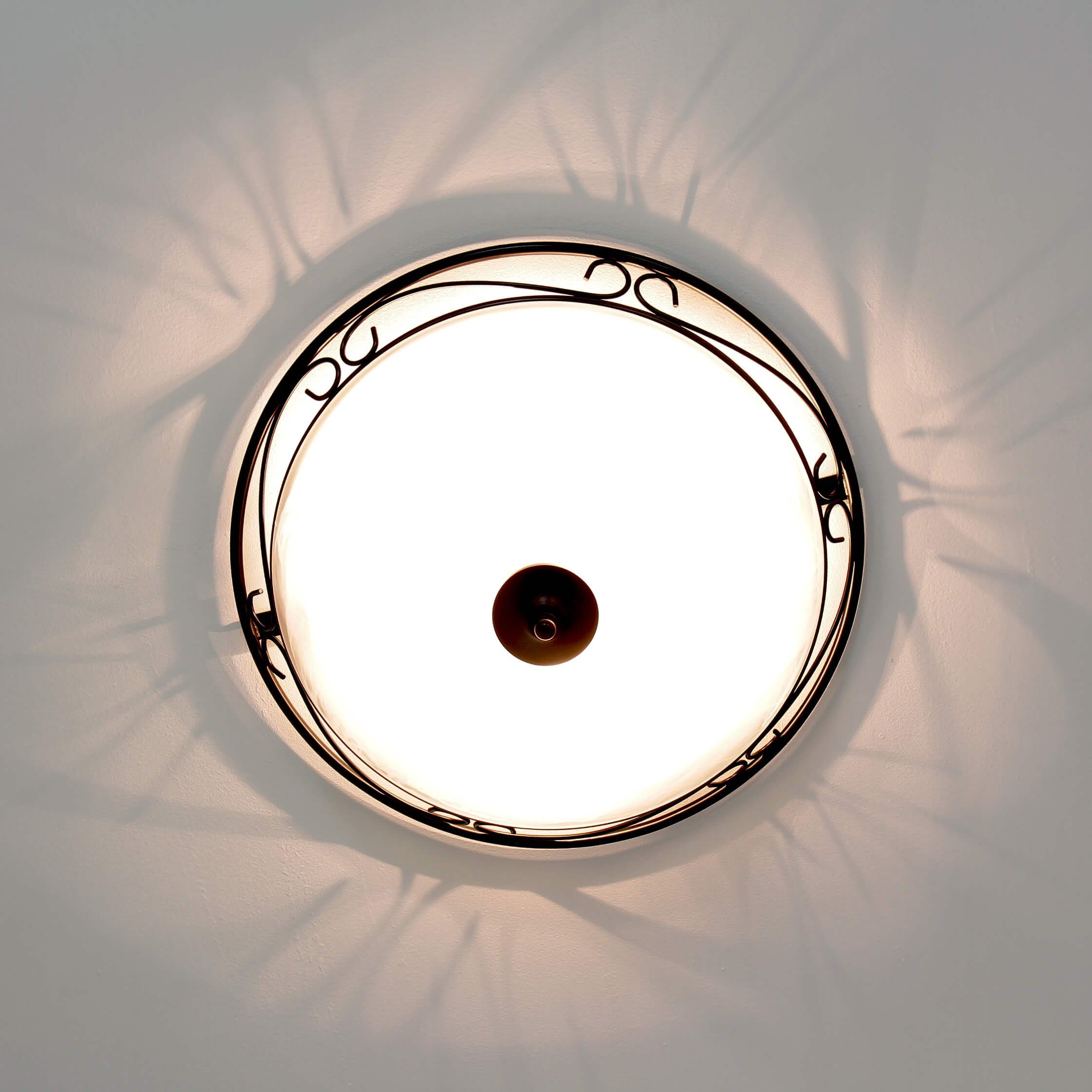 Licht-Erlebnisse Deckenleuchte ATHEN, ohne Leuchtmittel, Deckenlampe Landhausstil rustikal rund E27 Lampe