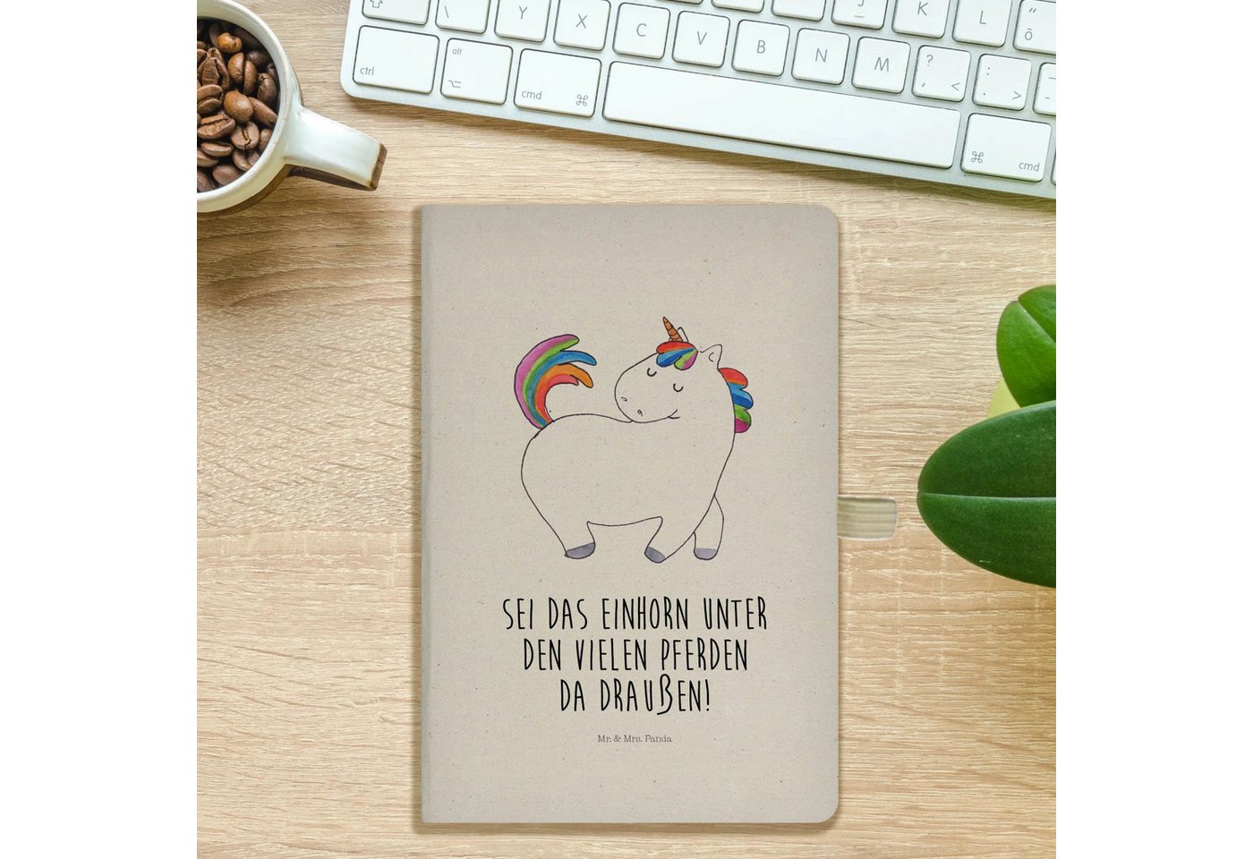 Thumbnail - Mr. & Mrs. Panda Notizbuch Einhorn Stolzieren - Transparent - Geschenk, A5 Notizbuch Geschenk, A Mr. & Mrs. Panda, Kreat...