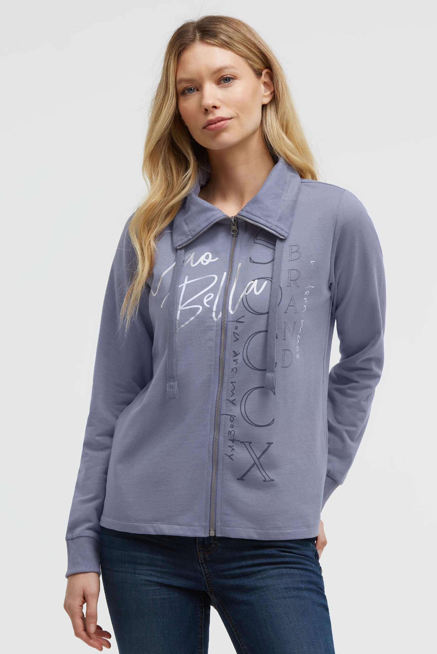 SOCCX Sweatjacke mit Stehkragen