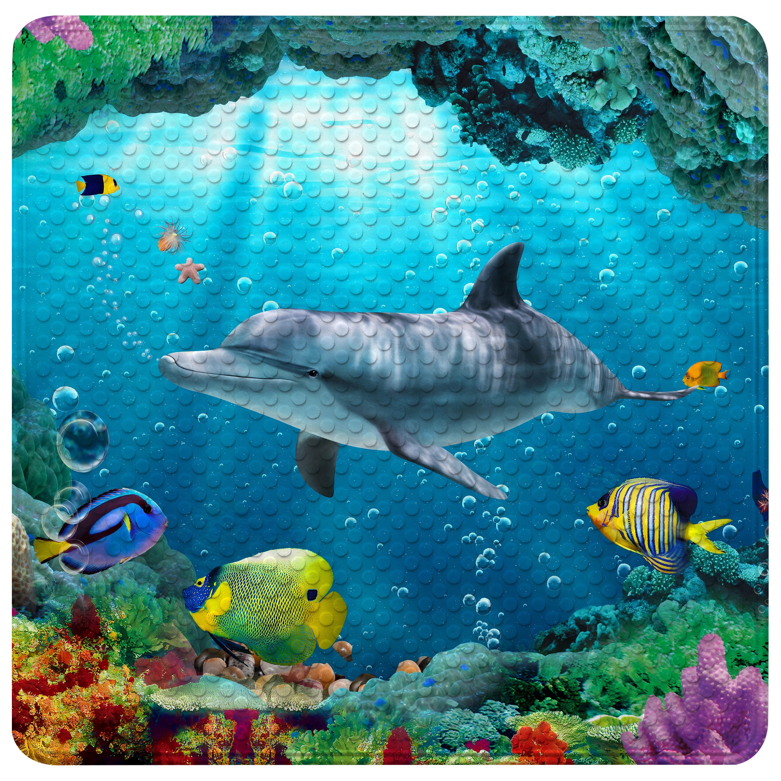 Duschmatte Delphin Korallen