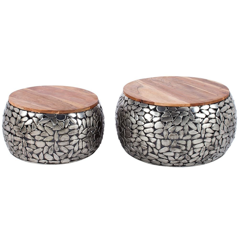 LebensWohnArt Couchtisch Extravagantes 2er-Set Couchtisch PIEDRA günstig online kaufen
