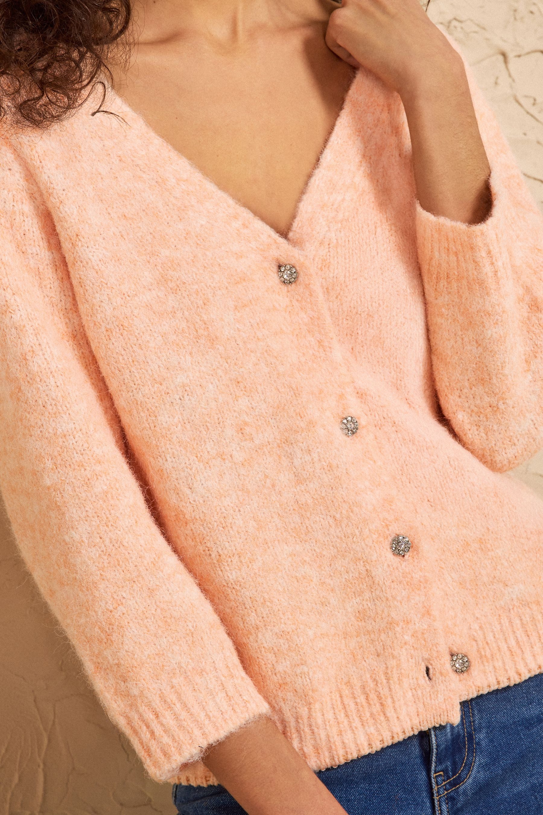 Love & Roses Strickjacke Love & Roses kuschelige Strickjacke (1-tlg)