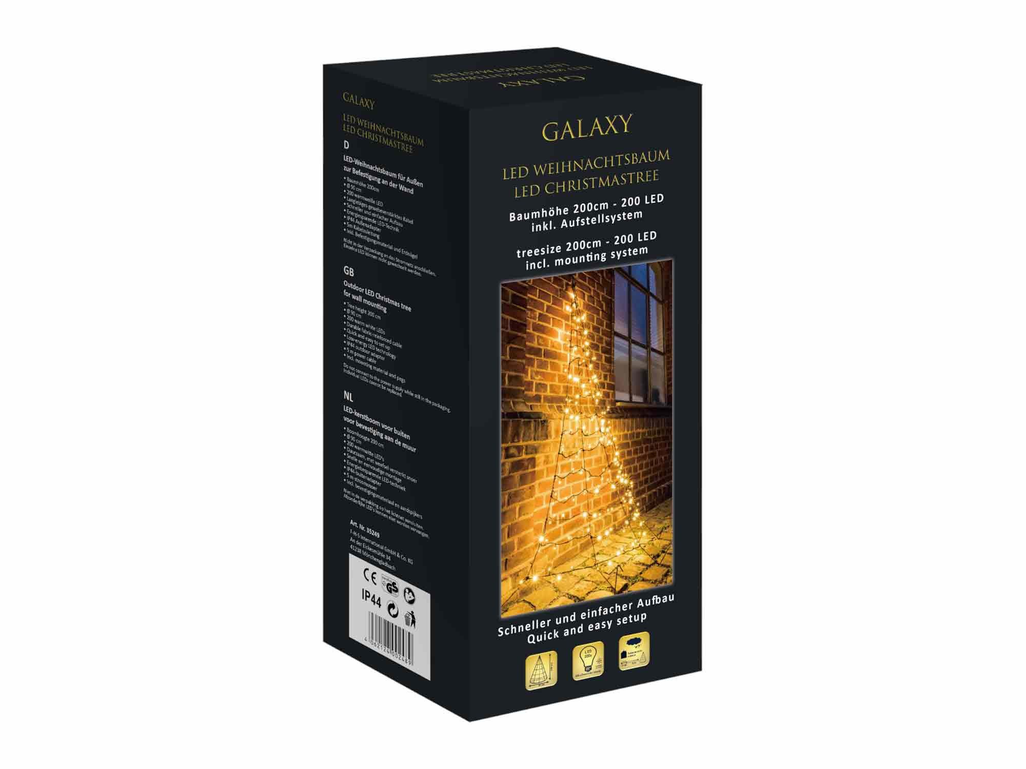F-H-S International LED-Lichternetz Galaxy, Weihnachtsbaum für Hauswand hoc günstig online kaufen