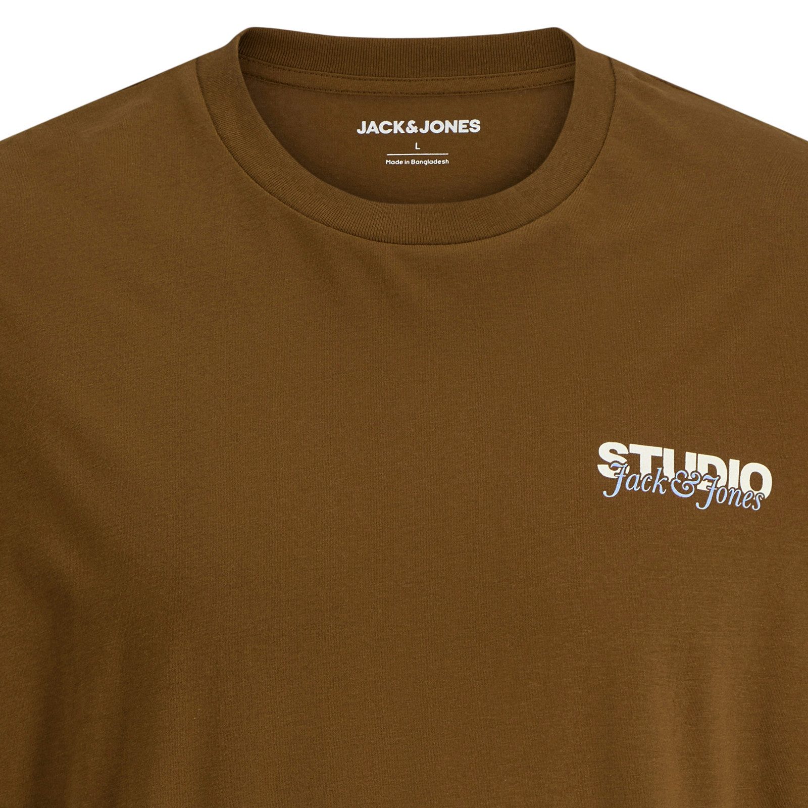 Jack & Jones Rundhalsshirt Jack&Jones T-Shirt braun Übergrößen JJYUKI günstig online kaufen