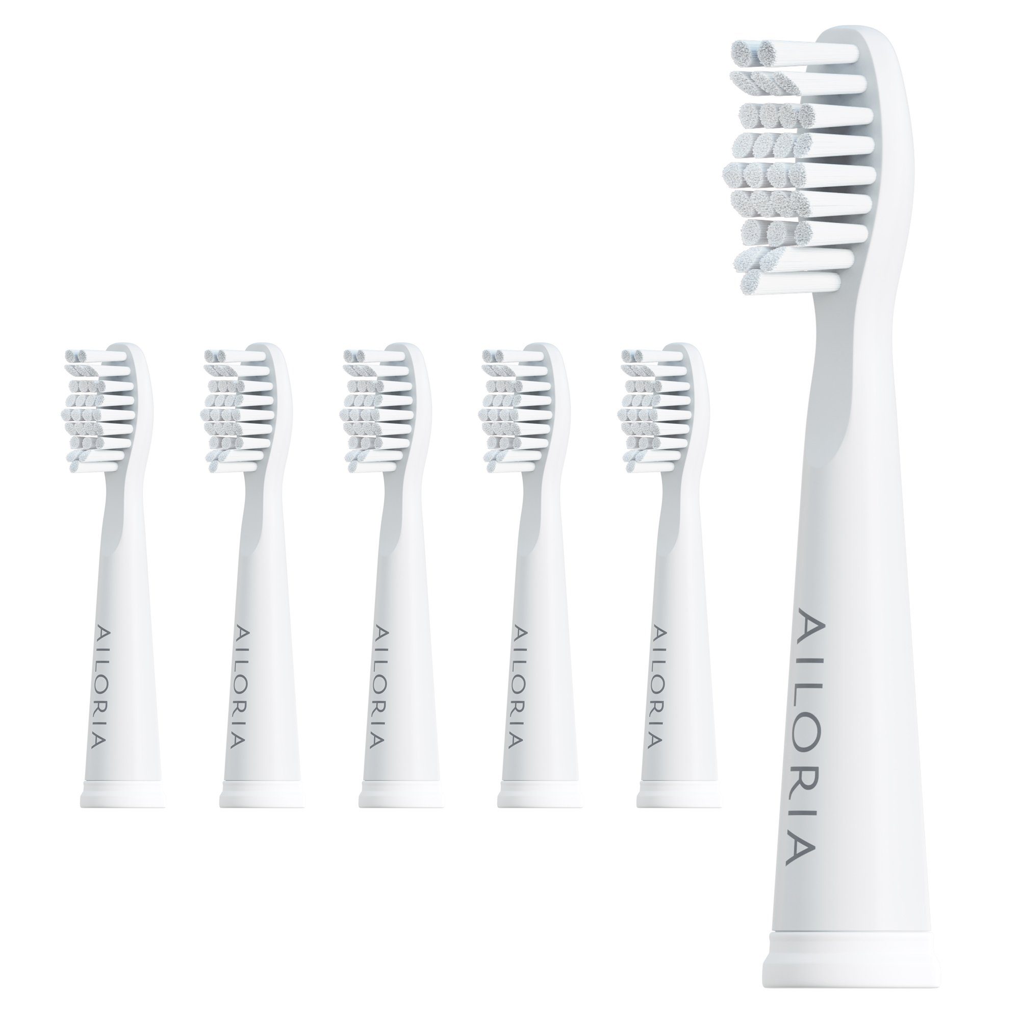 AILORIA Aufsteckbürsten FLASH TRAVEL Ersatzbürstenköpfe 6er Set, 6er Set