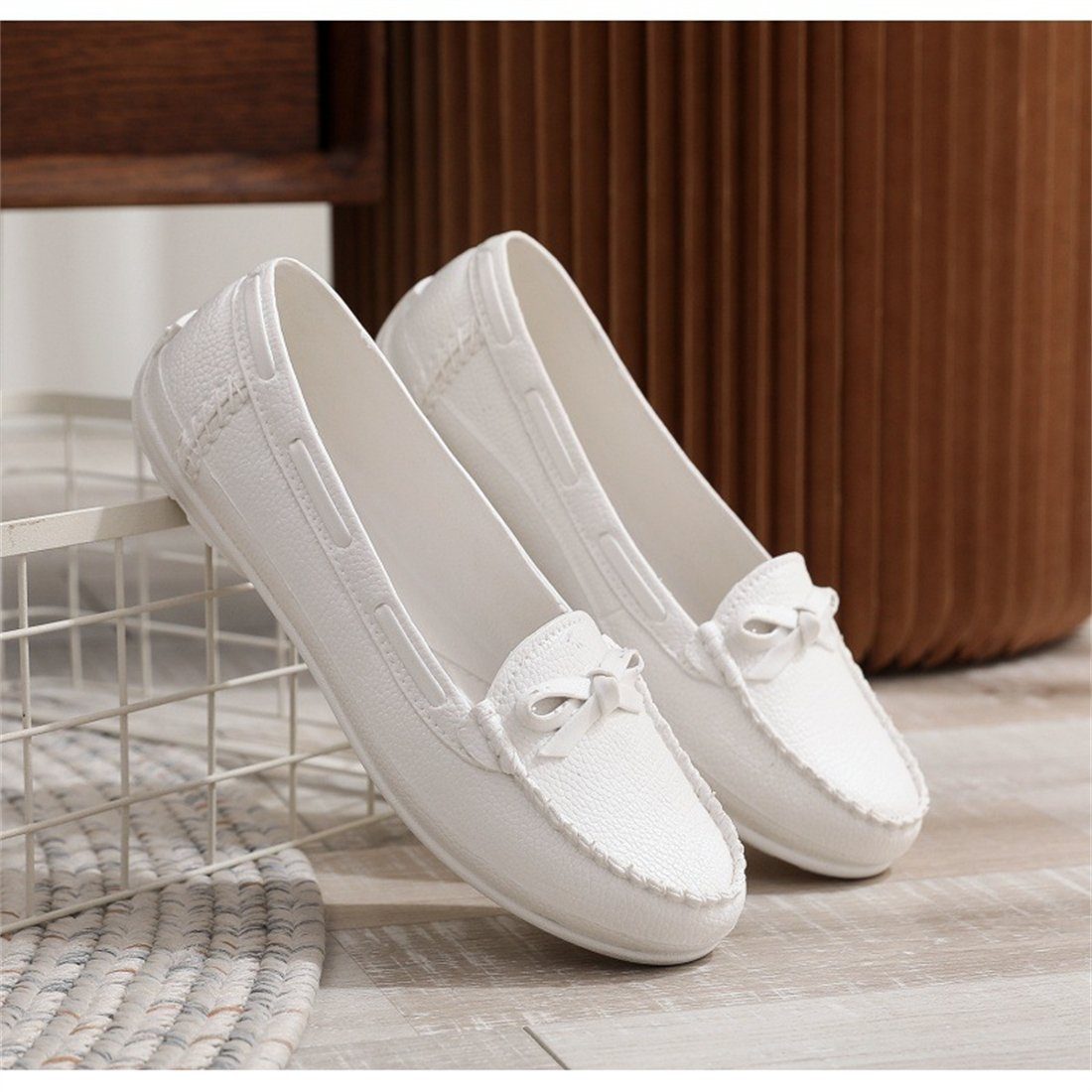 YOOdy~ Flache Sandalen Neuer Soja Schuhe Weiße Schuhe Lässige Sandalen Sandale (1-tlg) sandale Geeignet für Schlafzimmer, Wohnzimmer, Gärten, Ferien