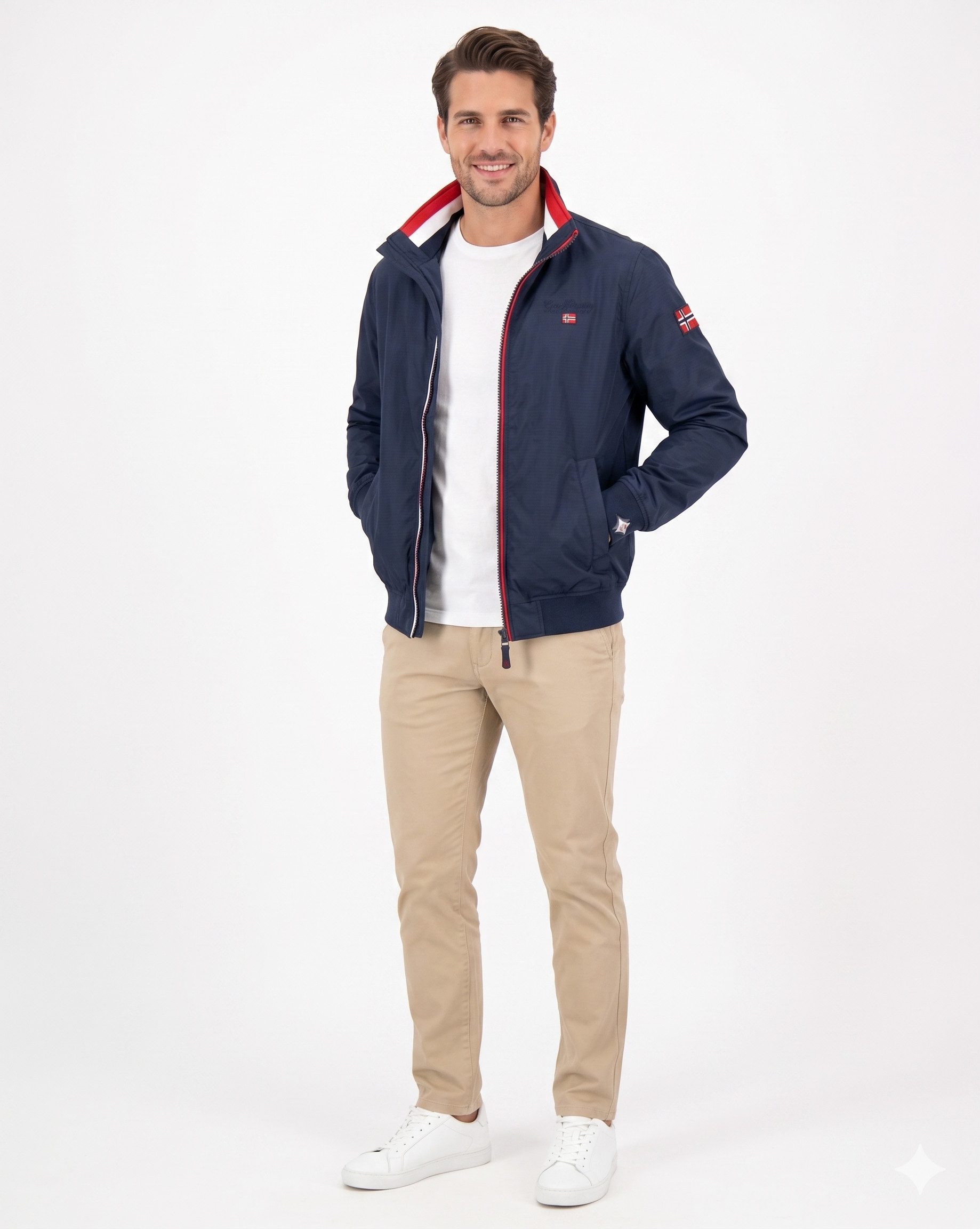 Geographical Norway Steppjacke Herren Leichte Übergangsjacke, Windbreaker Blouson für Herbst Freizeit