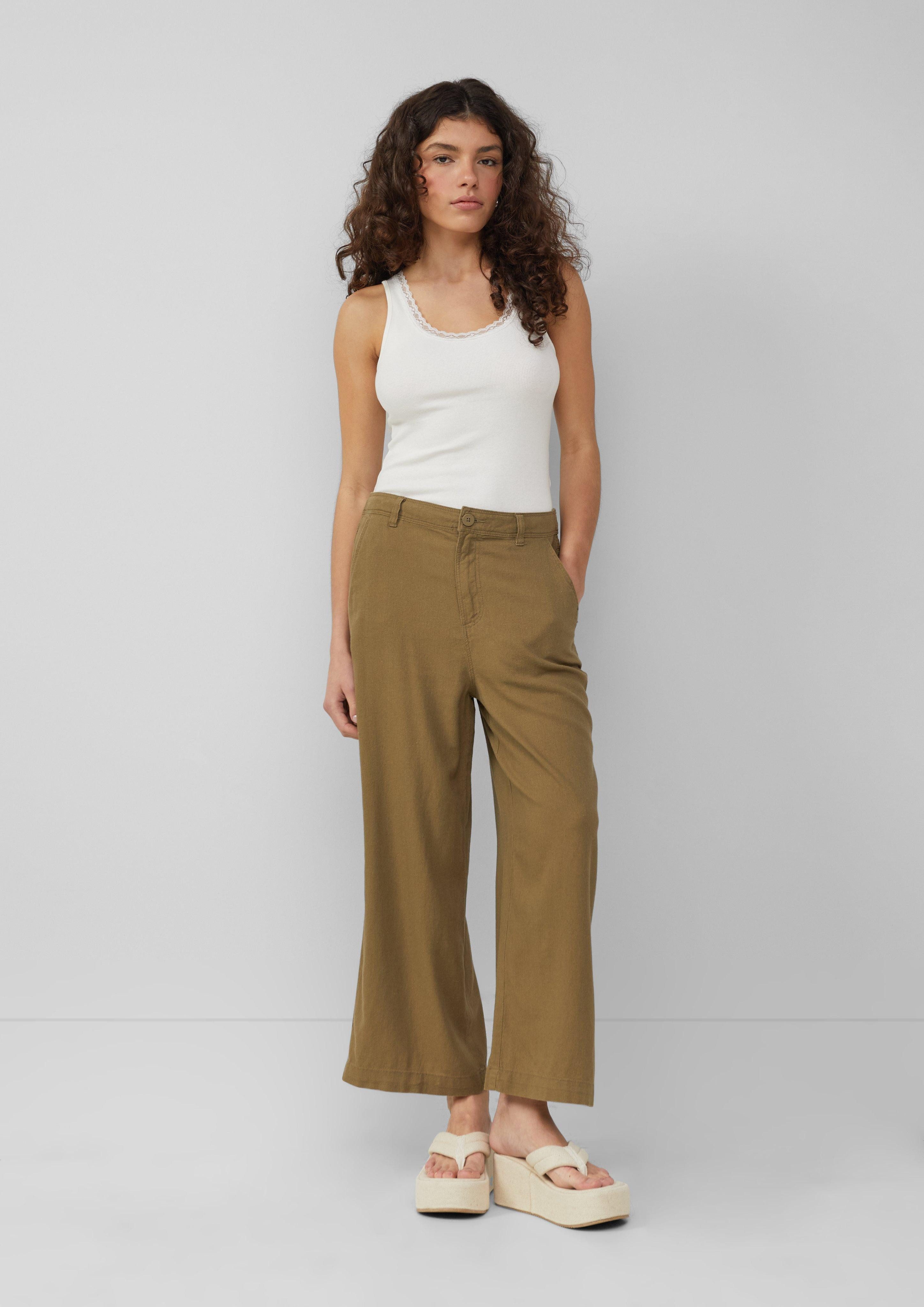 QS 7/8-Hose Culotte aus Leinenmix günstig online kaufen