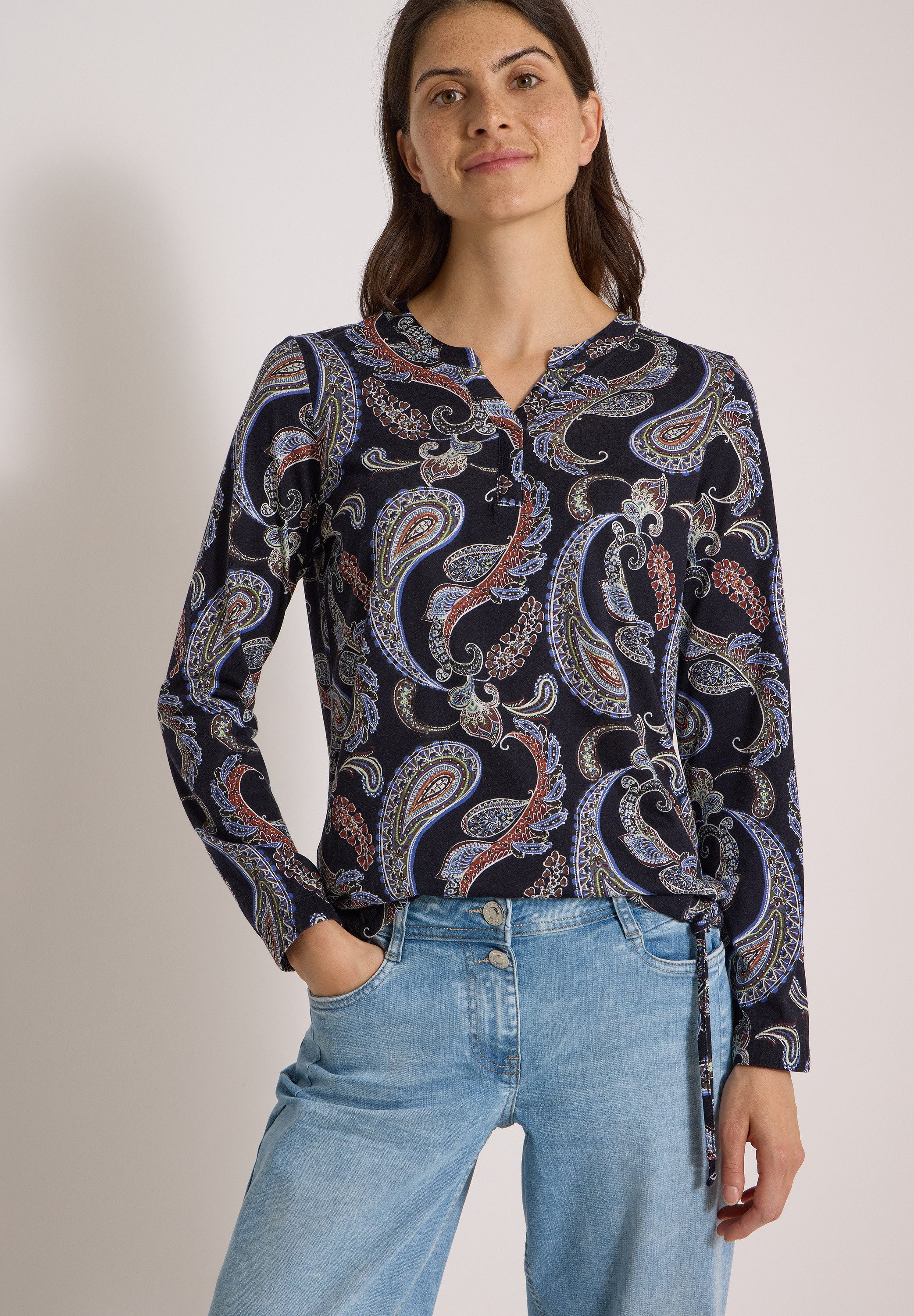 CECIL Langarmshirt mit Knotendetail