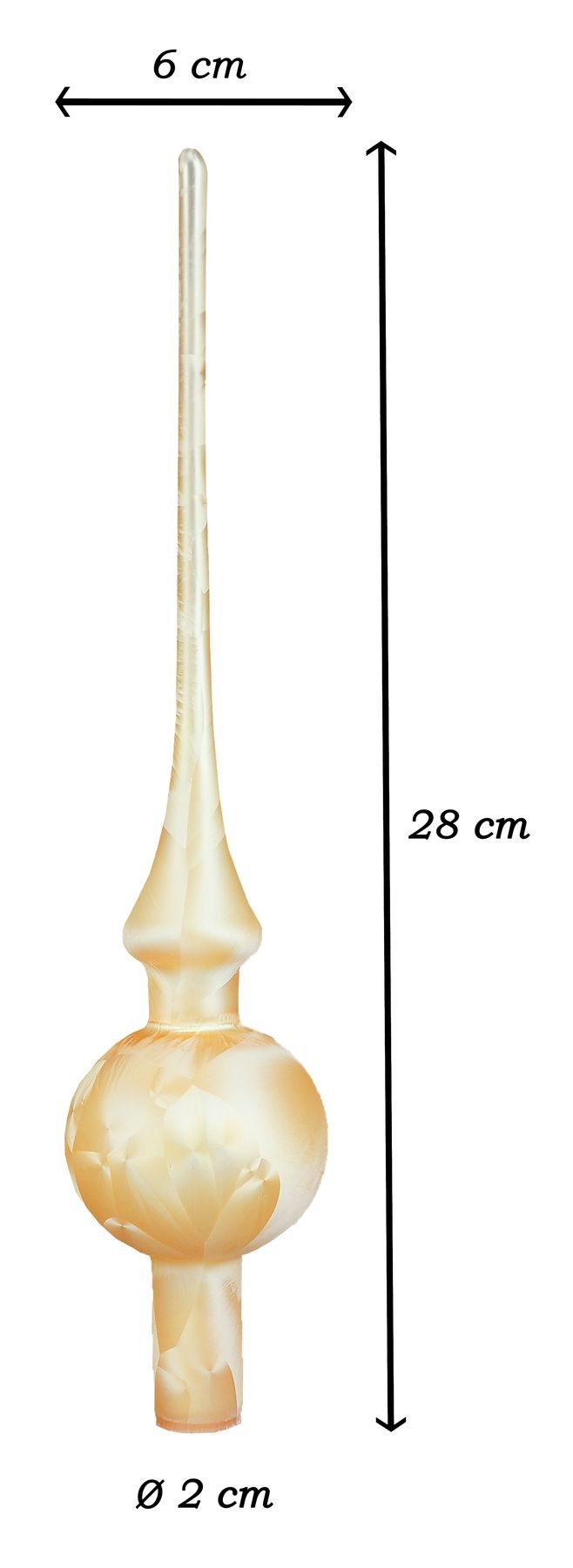 JACK Christbaumspitze JACK Christbaumspitze Spitze Glas 28cm Eislack Glanz günstig online kaufen