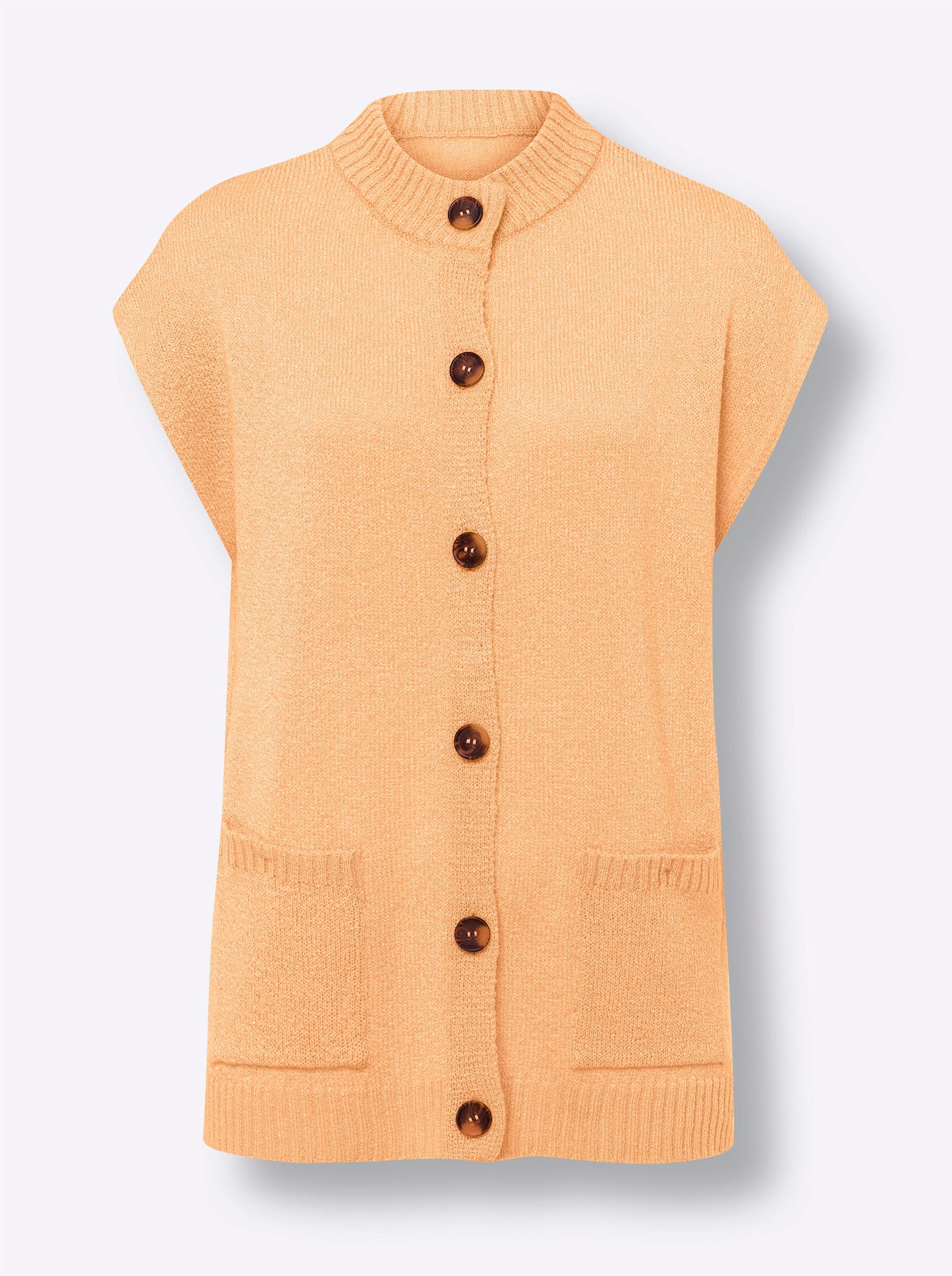 Sieh an! Strickweste Strickweste Ärmellos Jersey
