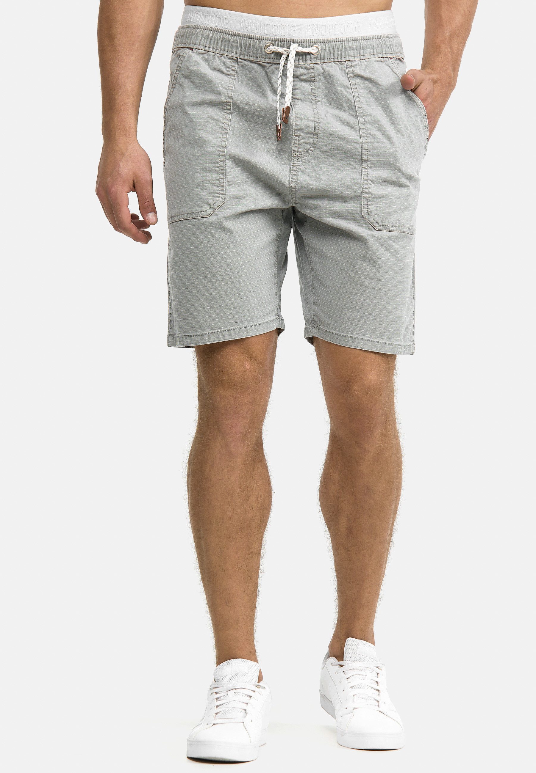INDICODE Chinoshorts Herren Stoufville Chino Shorts Herrenshorts aus elastischer Baumwoll-Qualität, mit Kordelzug