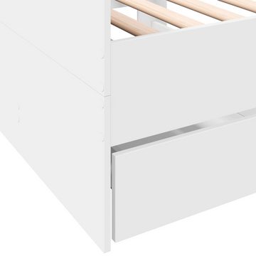 vidaXL Bett Tagesbett mit Schubladen Weiß 90x190 cm Holzwerkstoff