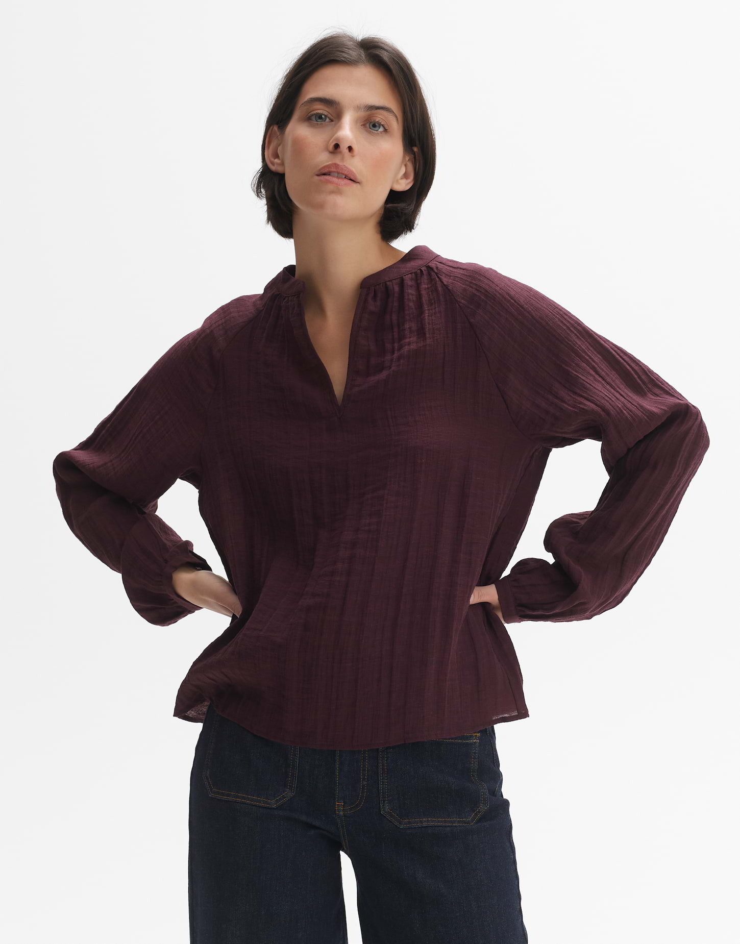 OPUS Langarmbluse Tunikabluse FERLINA Loose aus günstig online kaufen