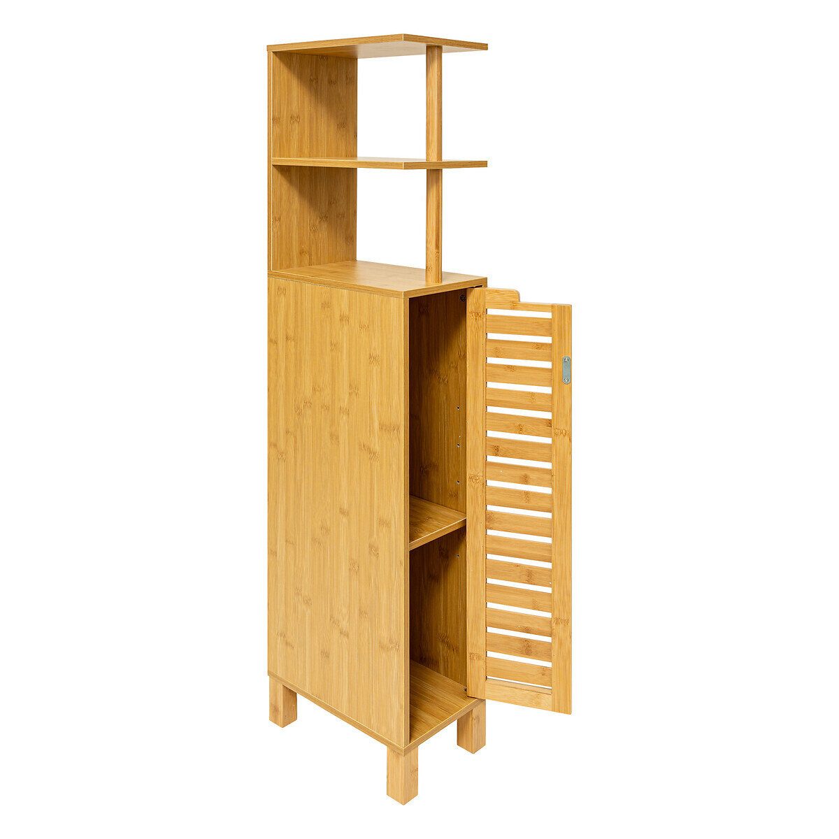 5five Simply Smart Badregal Schmaler Badezimmerschrank aus SICELA, 30 x 19 x 120 cm – Bild 4 von 5