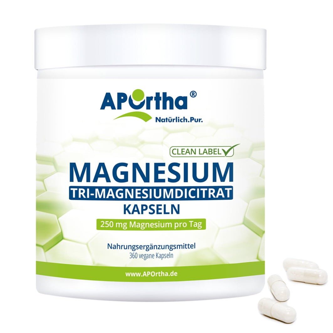 APOrtha Tri-Magnesiumdicitrat - Magnesium-Citrat - veganes Pulver, 400 g