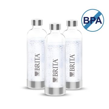 BRITA Wassersprudler sodaONE (Bundle schwarz), (1x BRITA Wassersprudler inkl. 1x CO2-Zylinder & 3x Sprudlerflasche), inkl. 3 PET-Flasche und 1 CO2-Zylinder