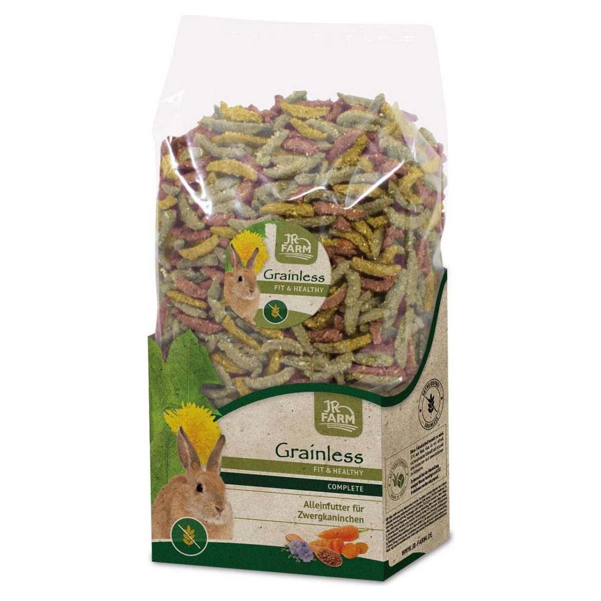 JR Farm Grainless Health Complete Zwergkaninchen 1,2 kg - 4 Stück, Trockenfutter für: Kleintier
