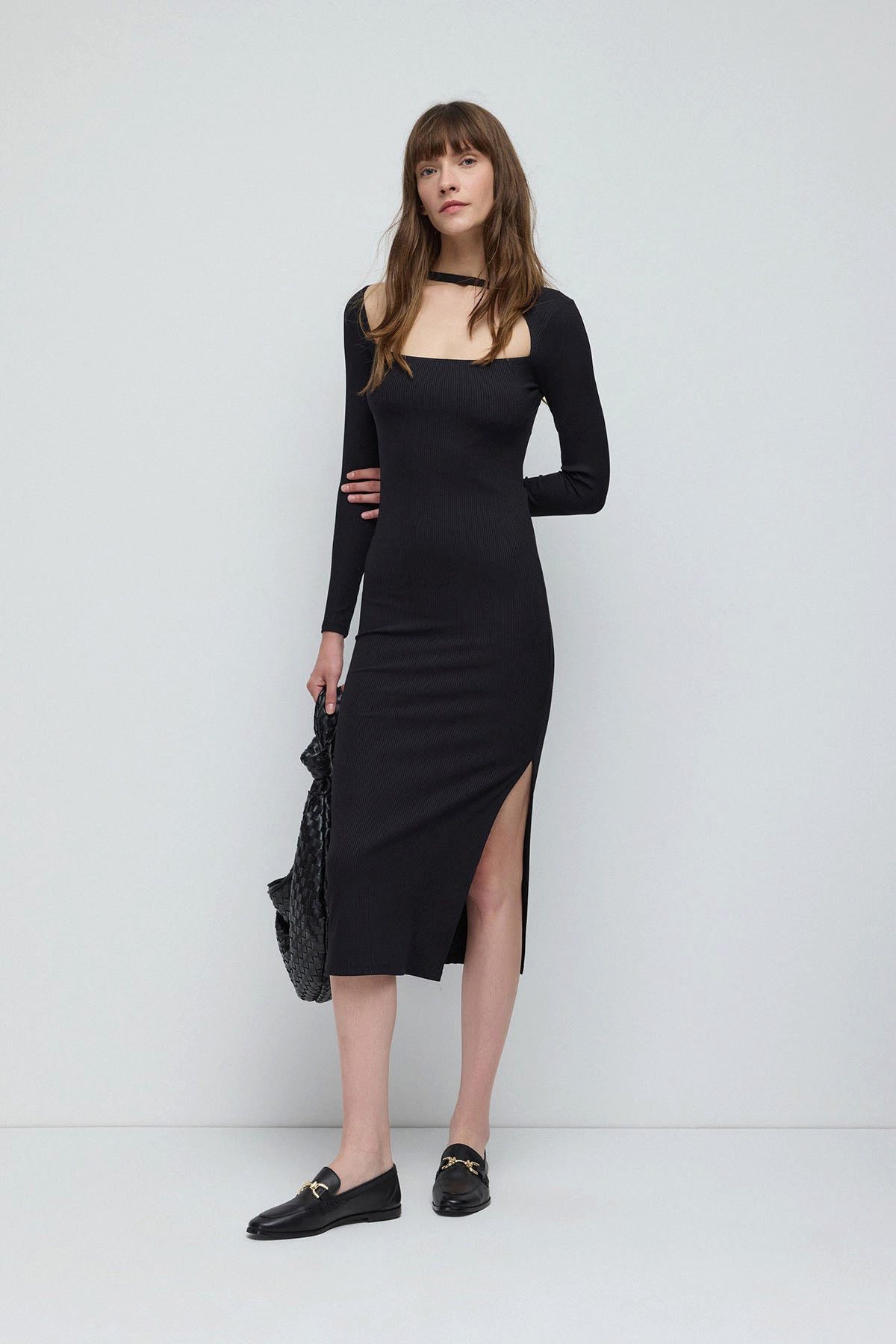 Midikleid Midikleid mit Schlitz