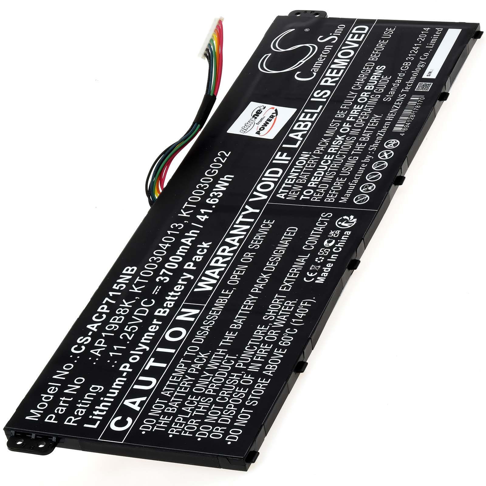 Powery Akku für Acer Aspire 3 A315-23-R2X1 Laptop-Akku 3700 mAh (11.25 V)