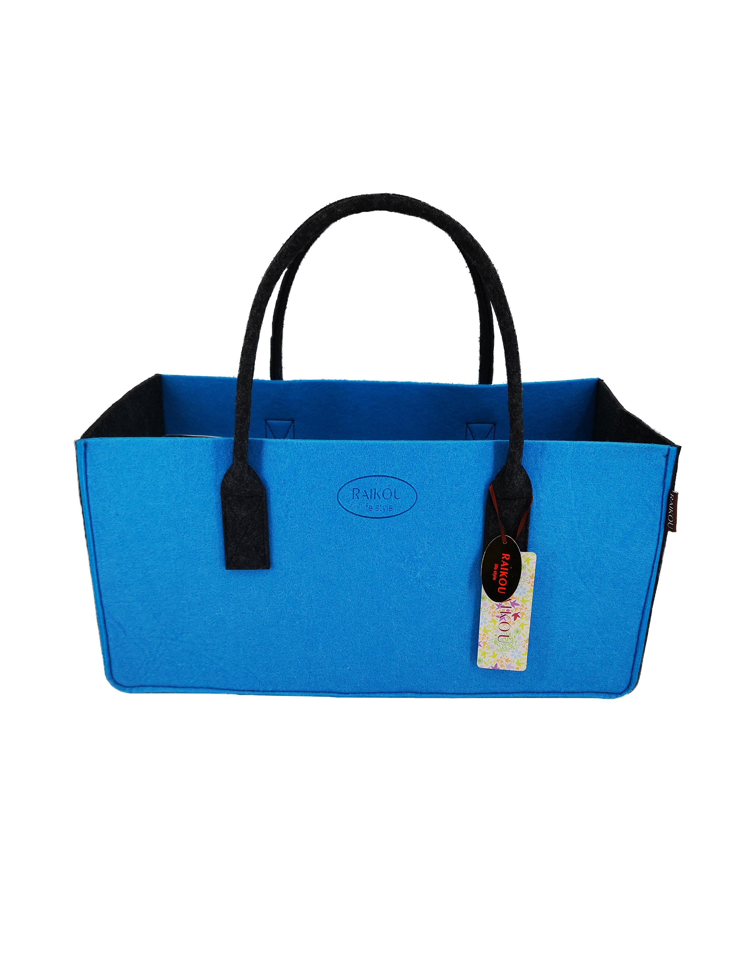 RAIKOU Einkaufsshopper Filztasche Kaminholztasche Spielzeugaufbewahrung 5 mm dicke Filze, für Einkaufs Kamin Holz Zeitungsholz Spielzeug