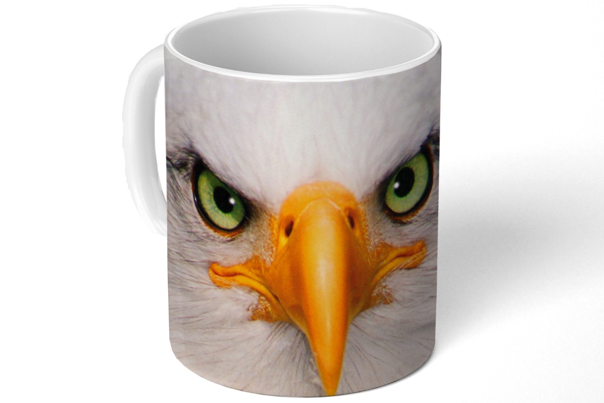 MuchoWow Tasse Jungen - Adler - Amerikanischer Weißkopfseeadler - Vogel - Porträt - S, 1-tlg., Keramik, Kaffeetassen, Teetasse, Becher, Kaffeebecher, Geschenk