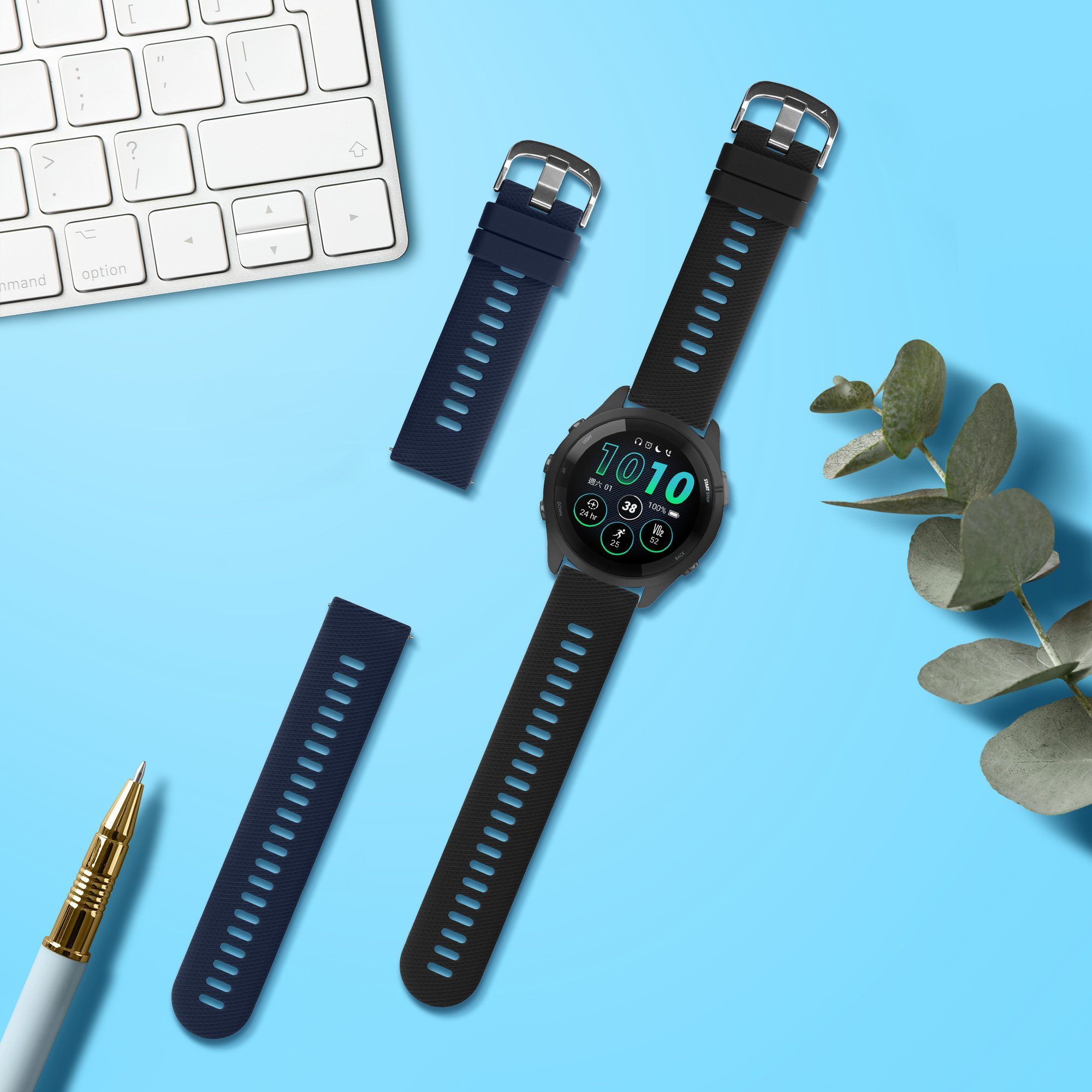 kwmobile Uhrenarmband 2x Sportarmband für Garmin günstig online kaufen