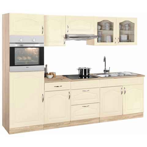wiho Küchen Küchenzeile Linz, mit E-Geräten, Breite 270 cm