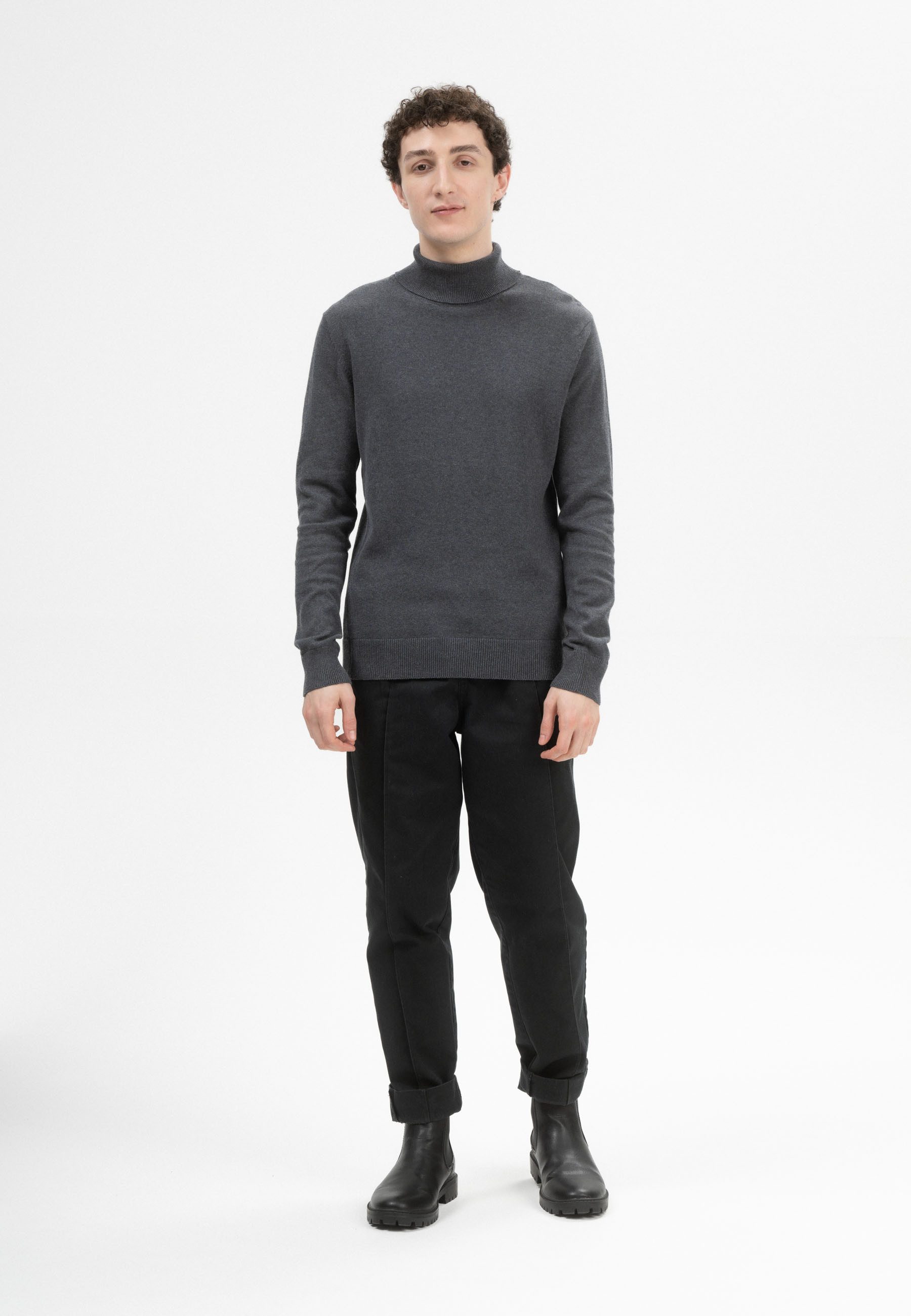 MELA Rollkragenpullover Feinstrick Rollkragenpullover Style KANJA clean