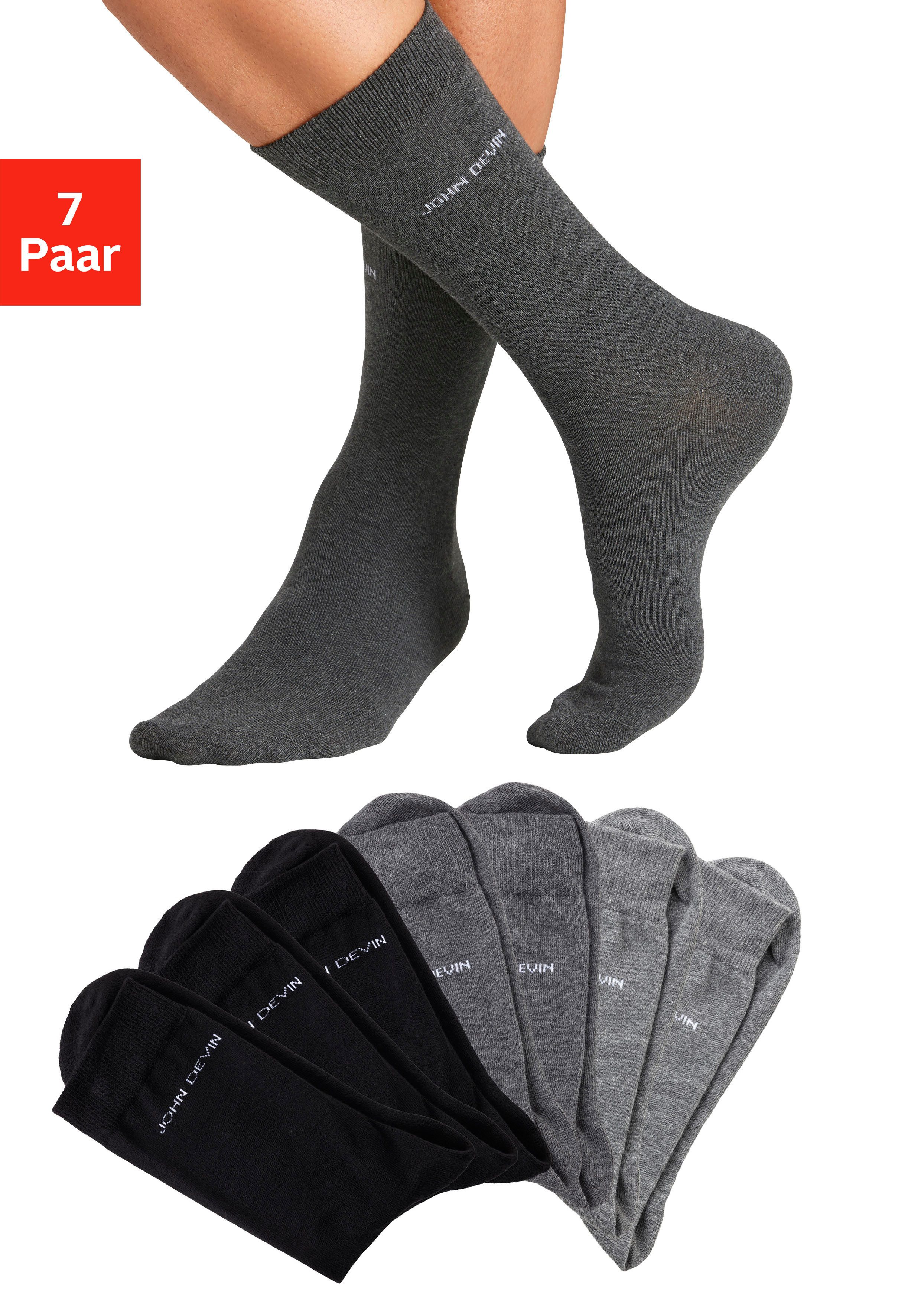John Devin Basicsocken (Packung, 7-Paar) für jeden Tag günstig online kaufen