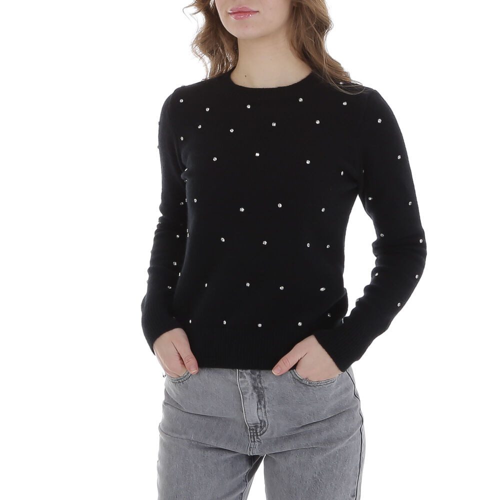 Ital-Design Strickpullover Damen Freizeit (88578859) Strass Stretch Strickp günstig online kaufen