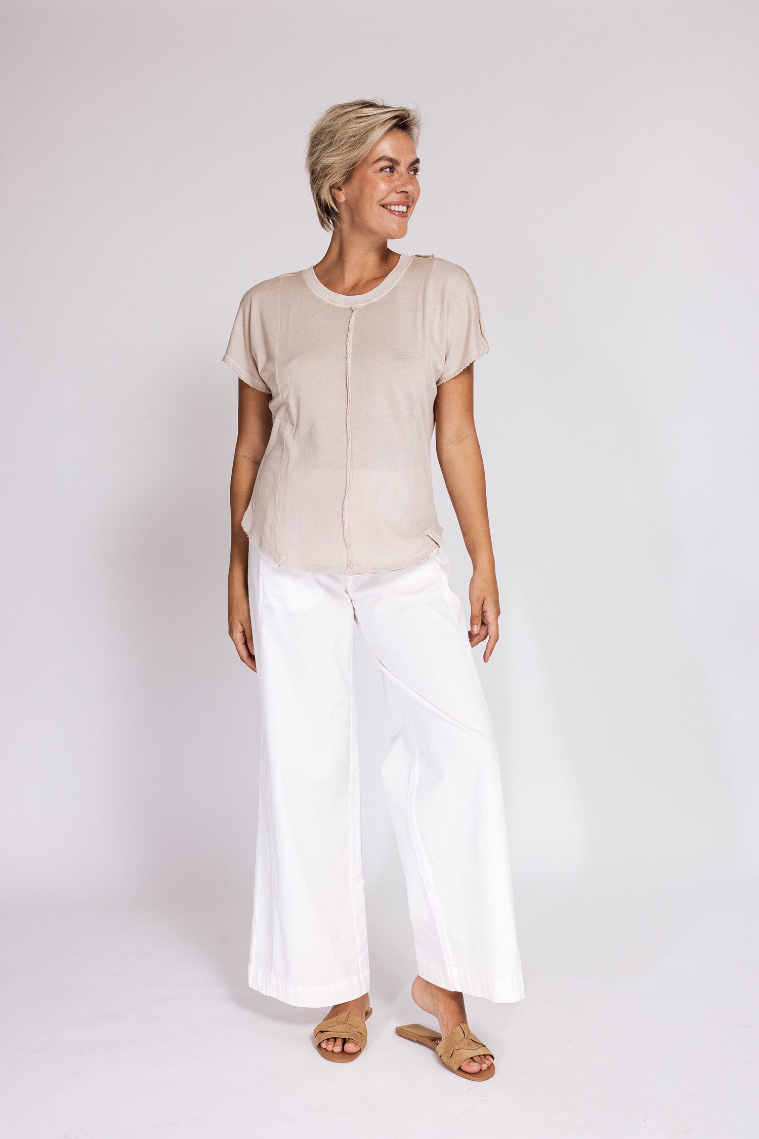 Zhrill Kurzarmshirt ROSAY normale Passform, Kurzarm, unifarbenes Design – Bild 5 von 5