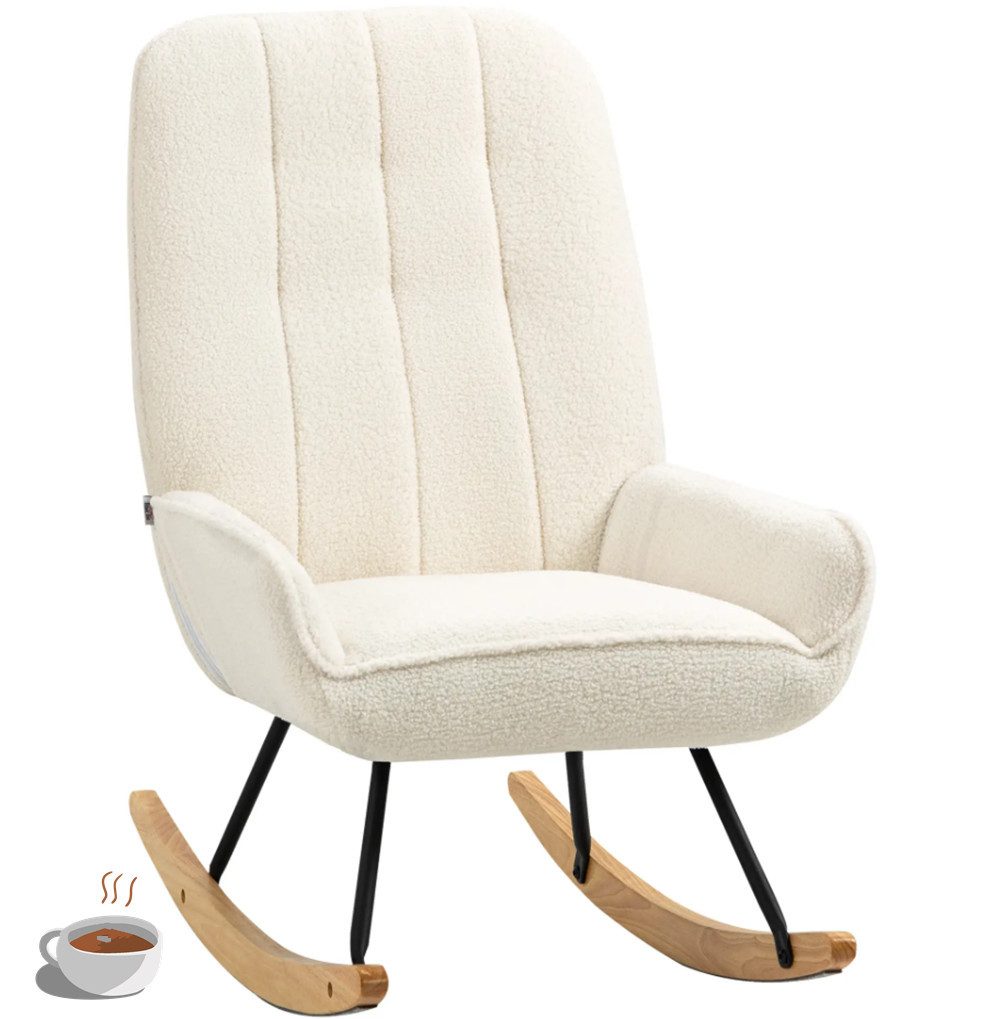 XDeer Schaukelstuhl Schaukelstuhl,Lounge-Stuhl, Esszimmerstuhl, Wohnzimmer,Polsterstuhl 63x95x97cm