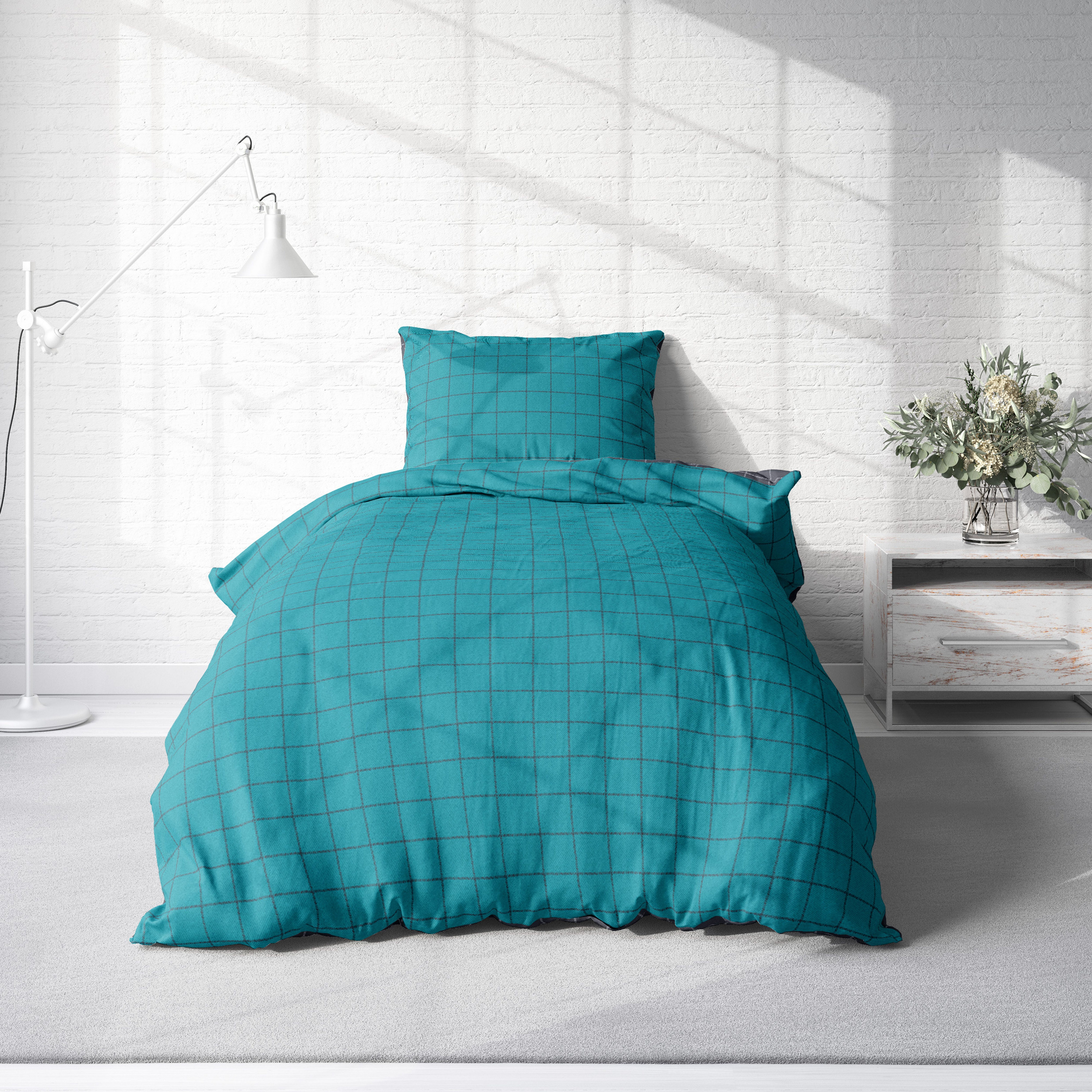 One Home Bettwäsche Wende Karo, Renforcé, günstig online kaufen