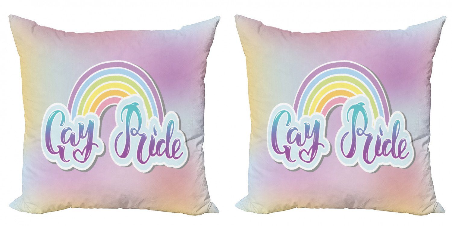Kissenbezüge Modern Wolken Pride Abakuhaus Stolz Accent Doppelseitiger Stück), Homosexuell (2 Regenbogen Digitaldruck, und