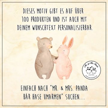 Mr. & Mrs. Panda Isolierflasche Bär und Hase Umarmen - Weiß - Geschenk, Getränkedose, Bärchen, Eheman, integrierter Trinkhalm