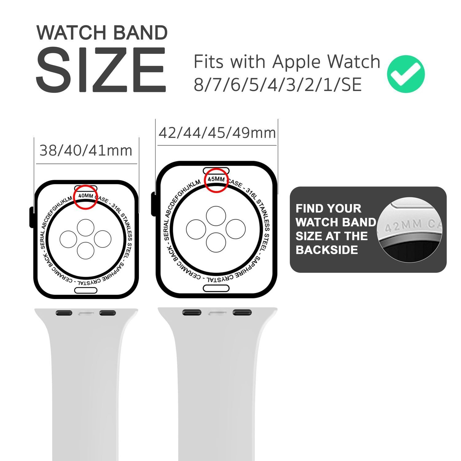 Nalia Smartwatch-Armband Apple Watch 49mm/46/45/44/42(Serie 1-3), Gestreiftes Silikon Ersatzband / für Sport Fitness Uhr / Atmungsaktiv